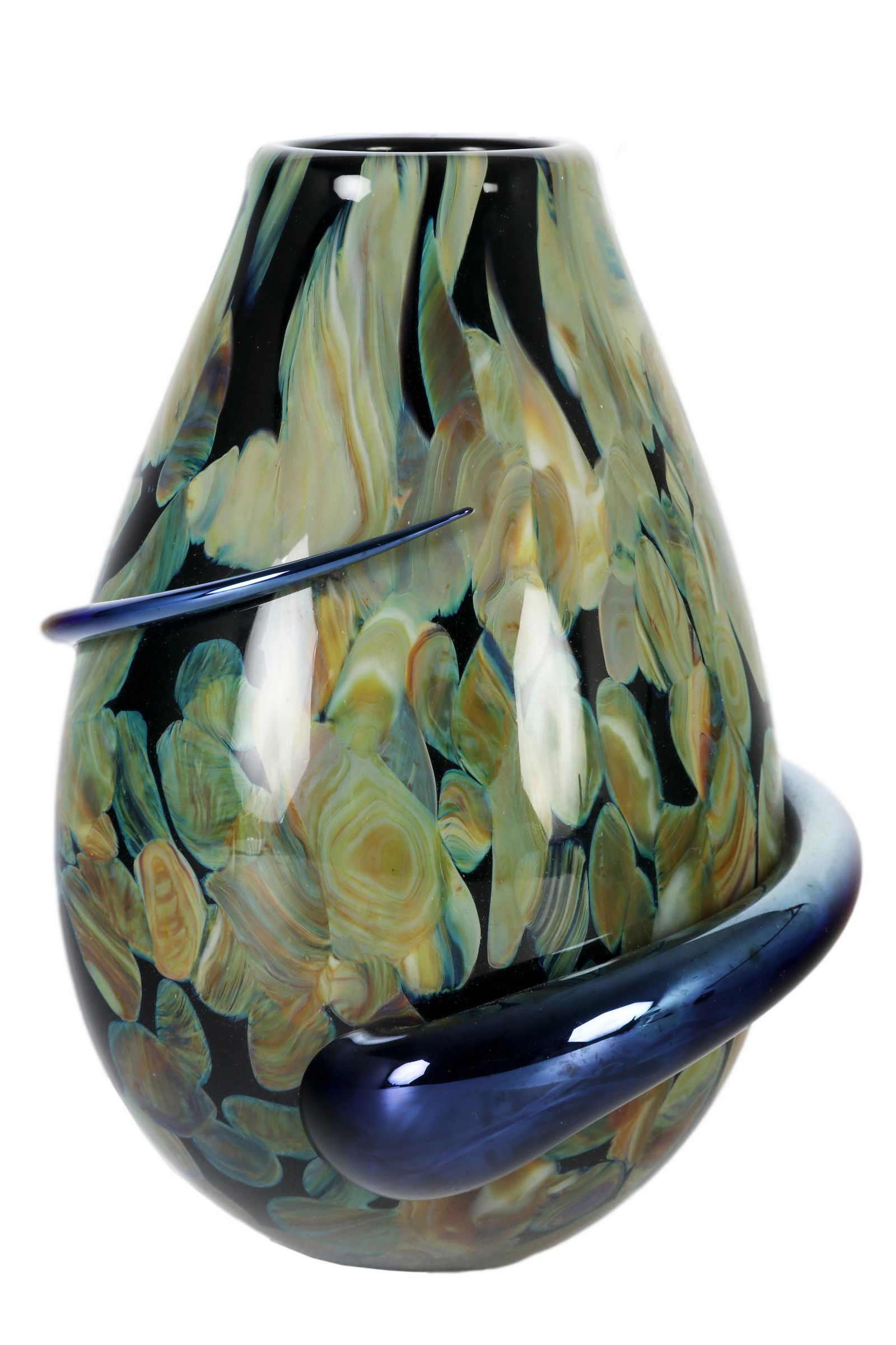 Robert Eickholt Cased Studio Art Glass Vase SIGNED (1 of 4)