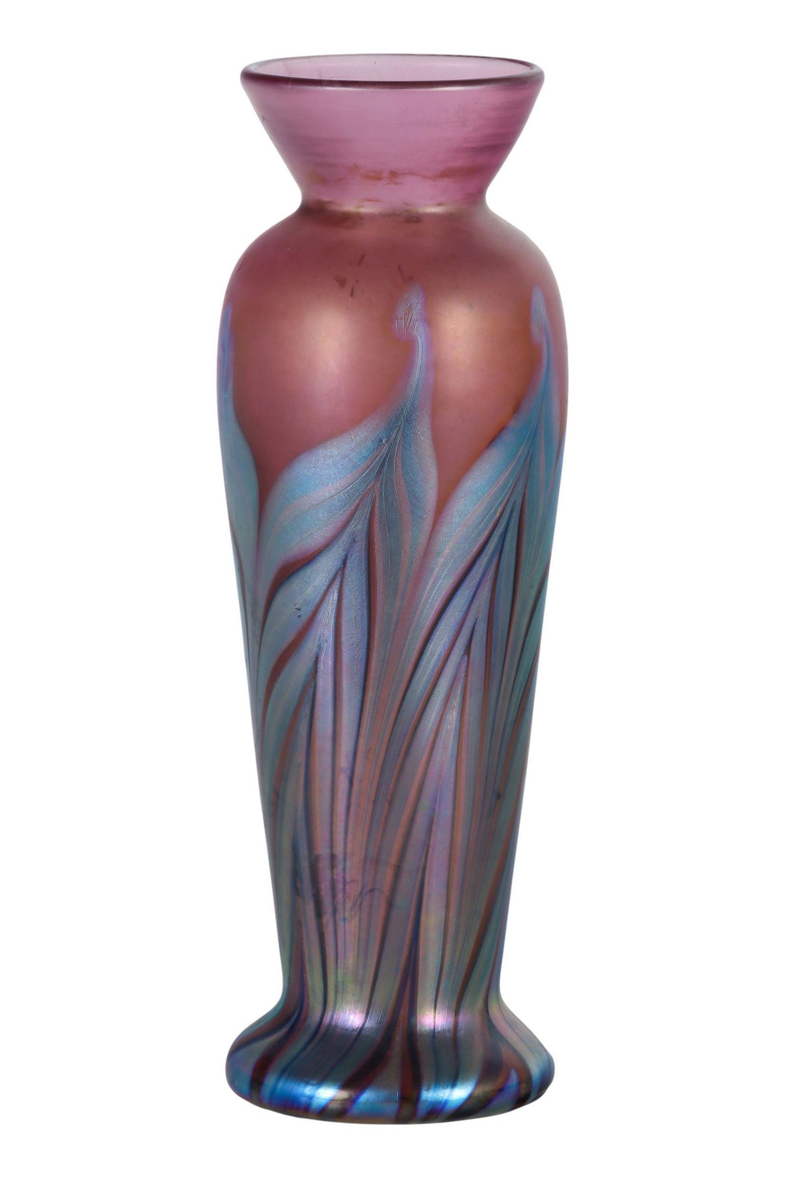 Lundberg Studio Iridescent Pulled Feather 10" Vase (1 of 4)