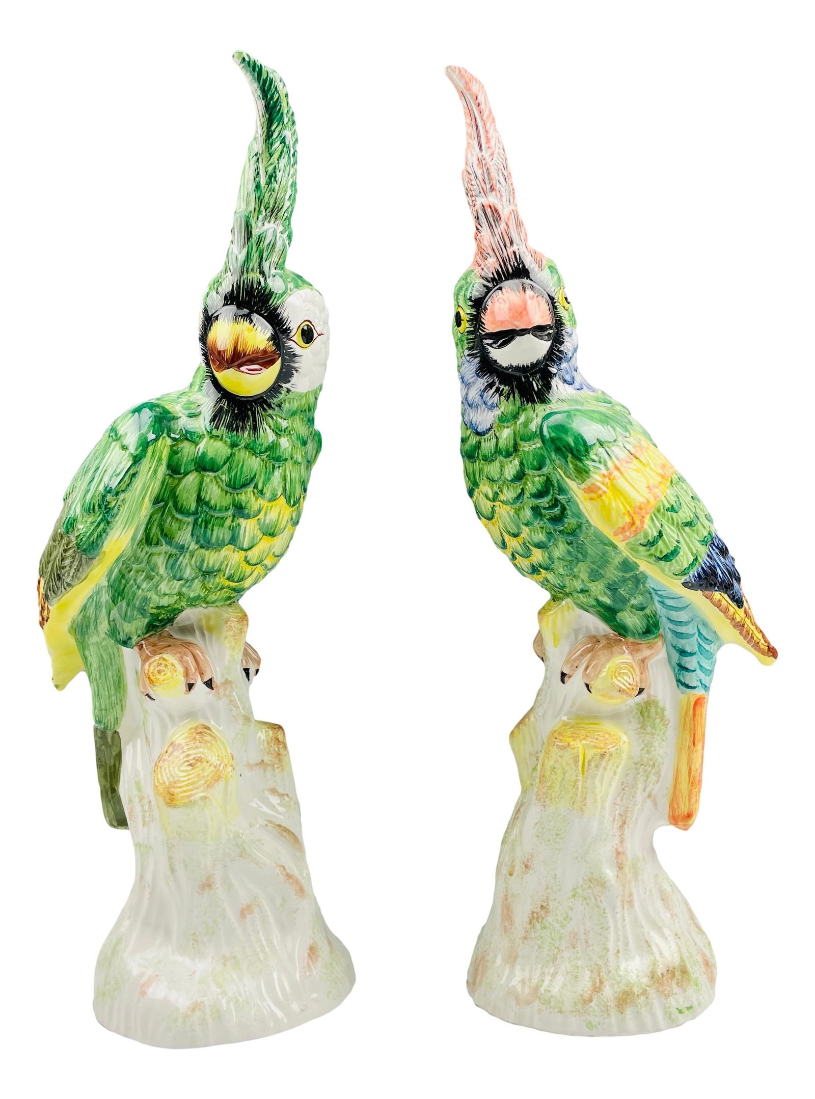 Mottahedeh Italian Porcelain Parrot Birds PAIR (1 of 5)