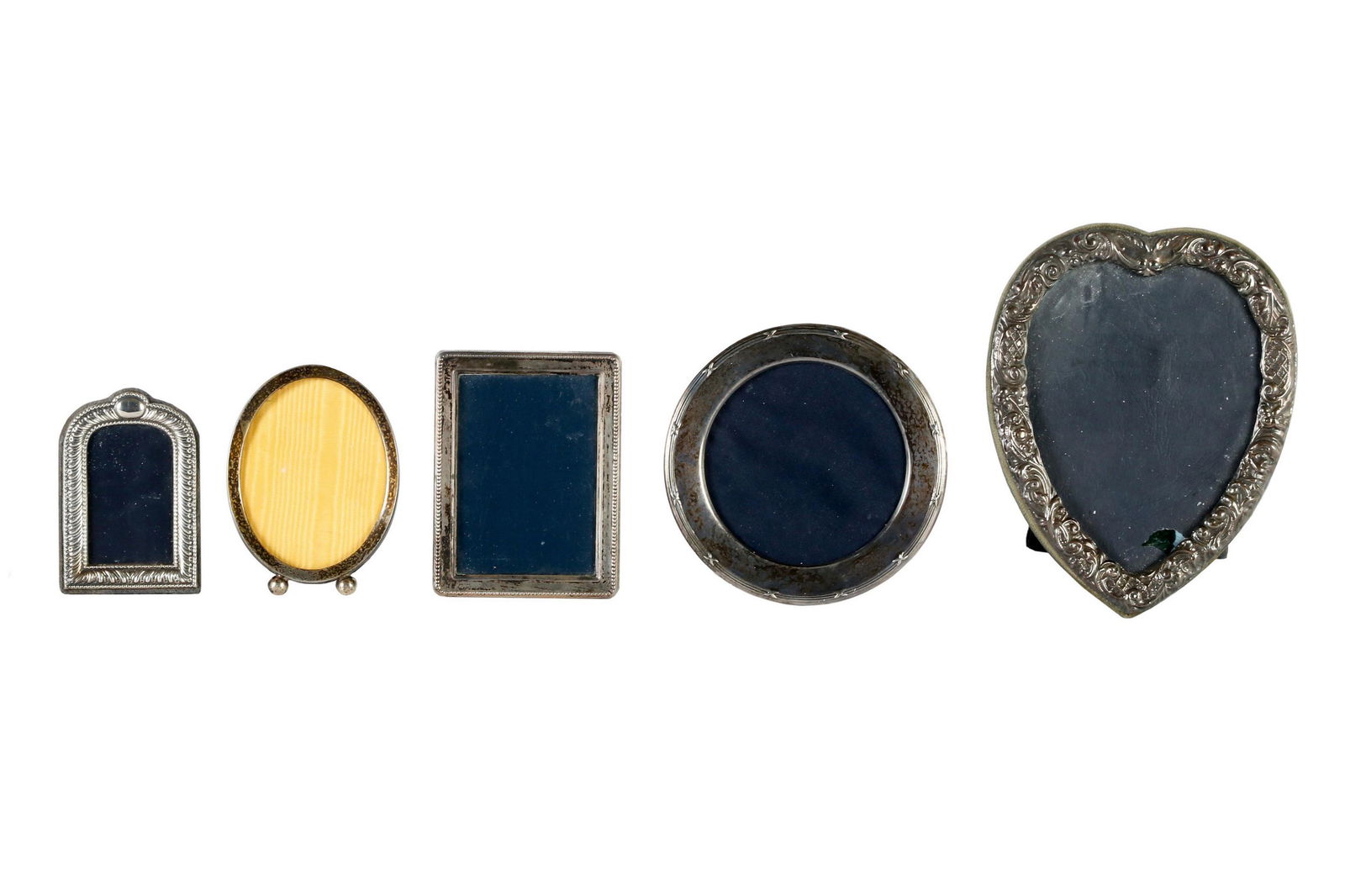 Sterling 925 Heart Oval Round Rectangle Frame LOT (1 of 4)