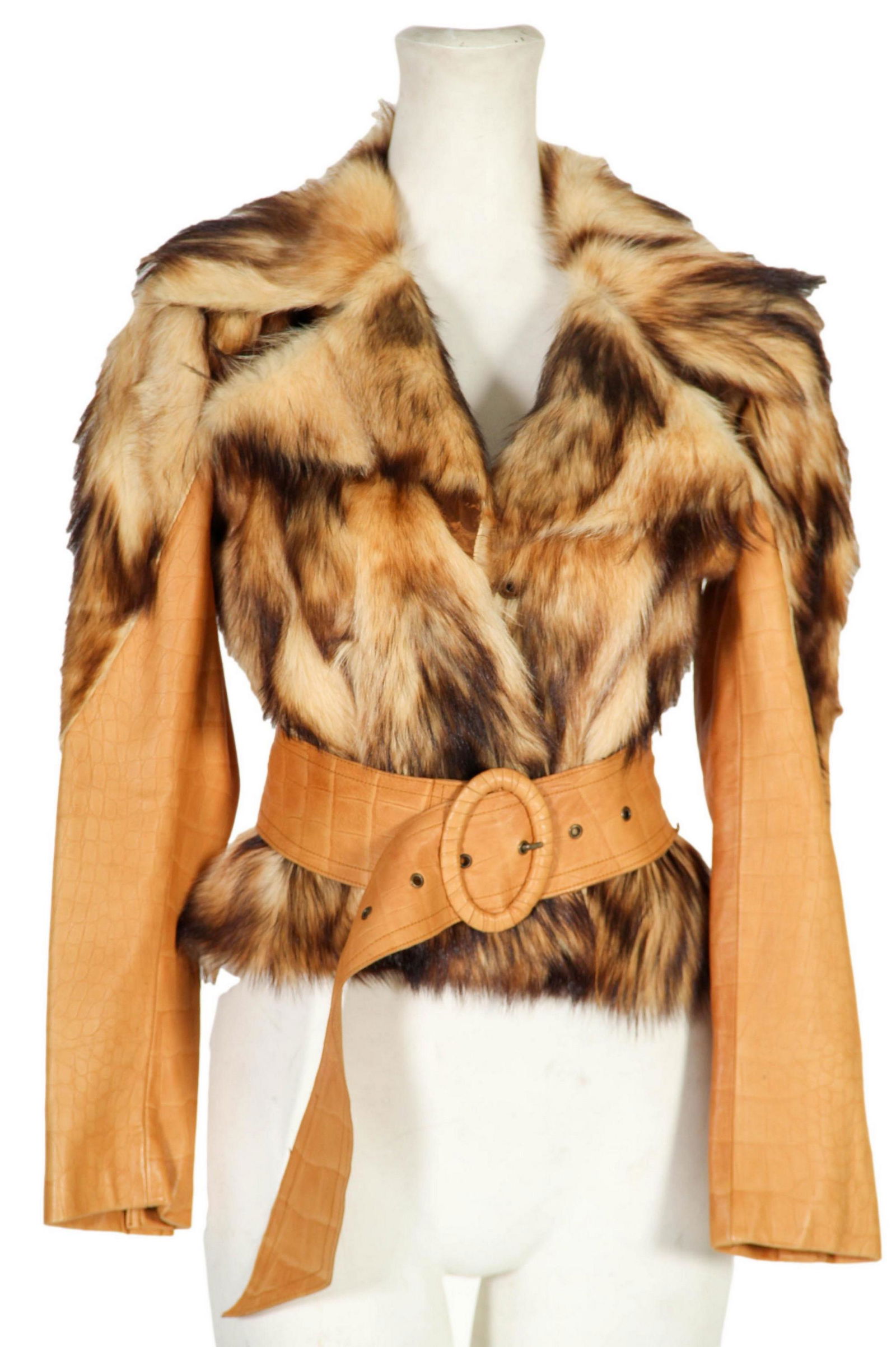 Subeldia Pucci Italy Fox Fur Leather Ladies Jacket (1 of 3)