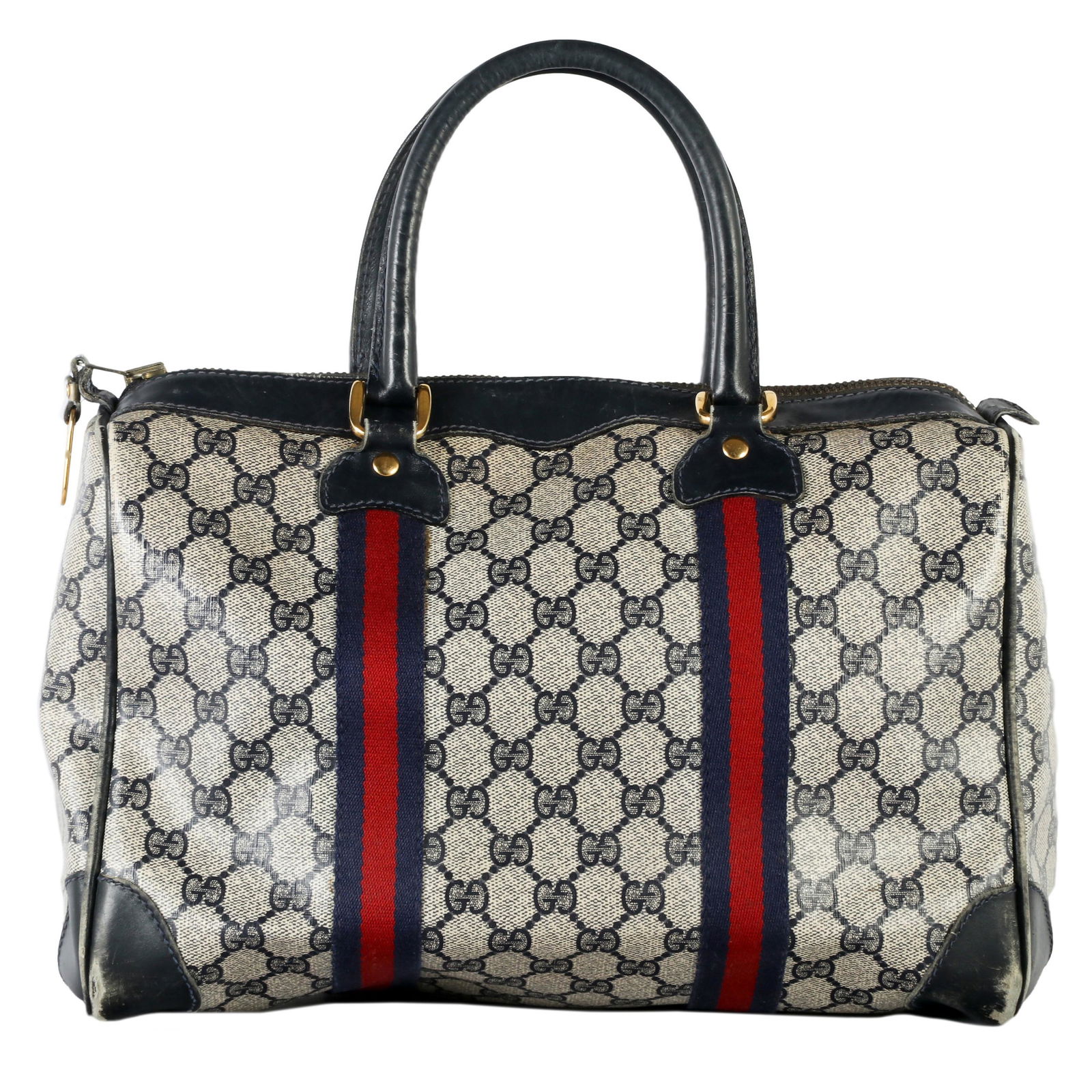 Gucci GG Logo Canvas Coated Designer Handbag Purse (1 of 4)