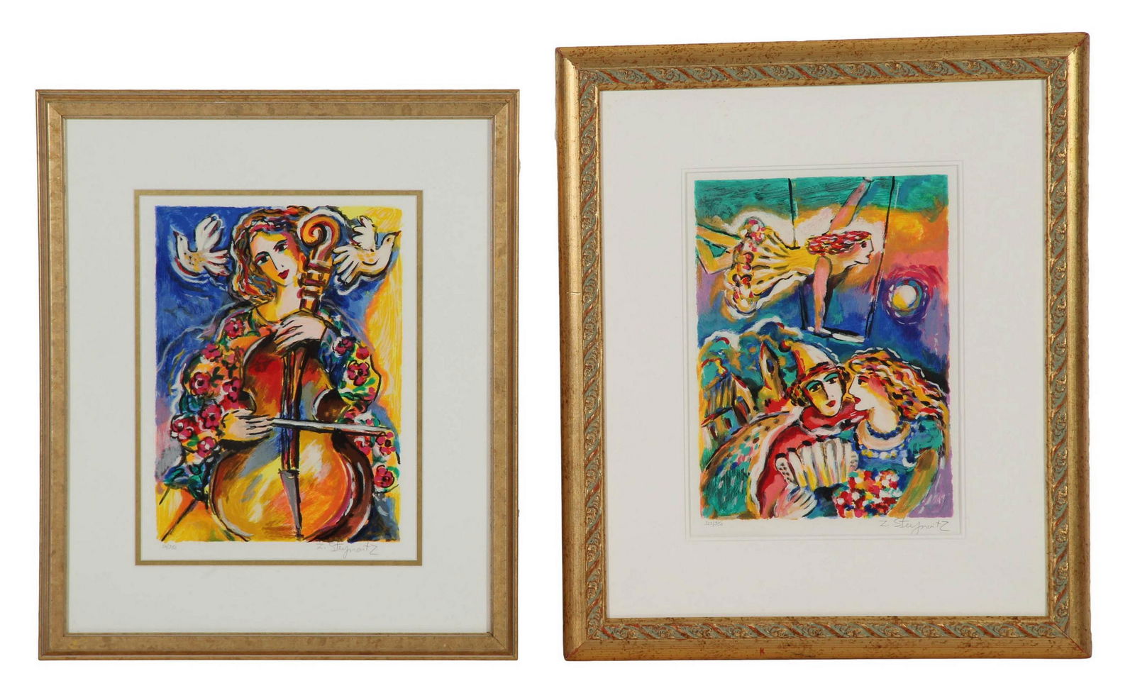 Zamy Steynovitz 1951-2000 Serigraph SIGNED 2pc LOT (1 of 7)