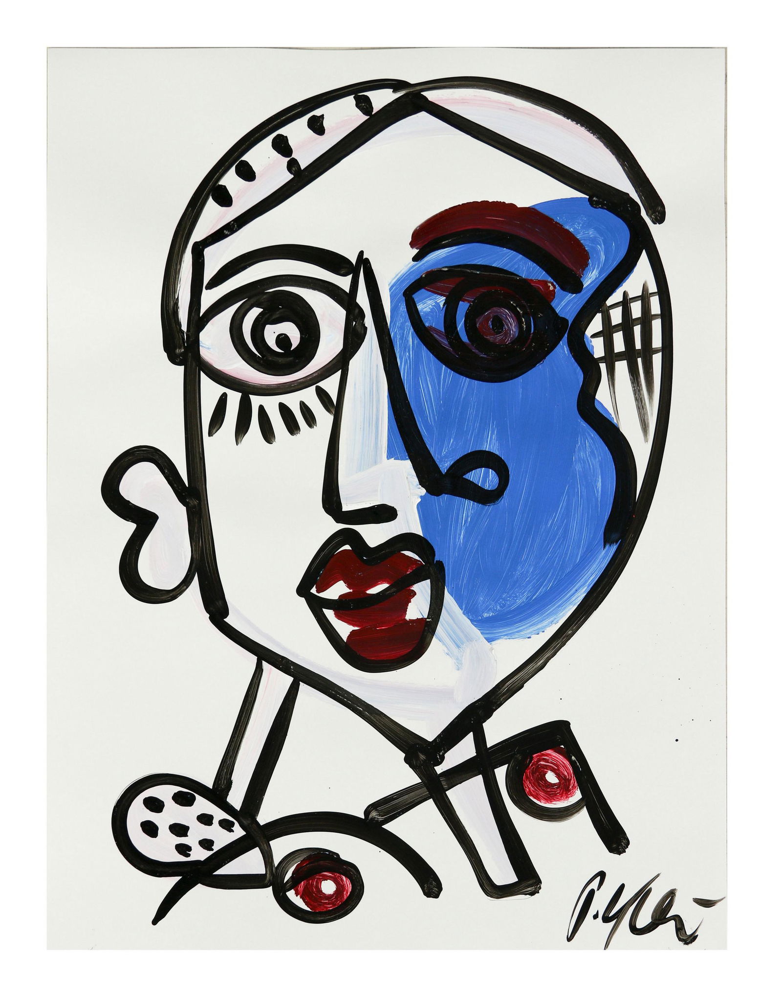 Peter Keil b.1942 Sinead Oconnor Portrait Painting (1 of 5)