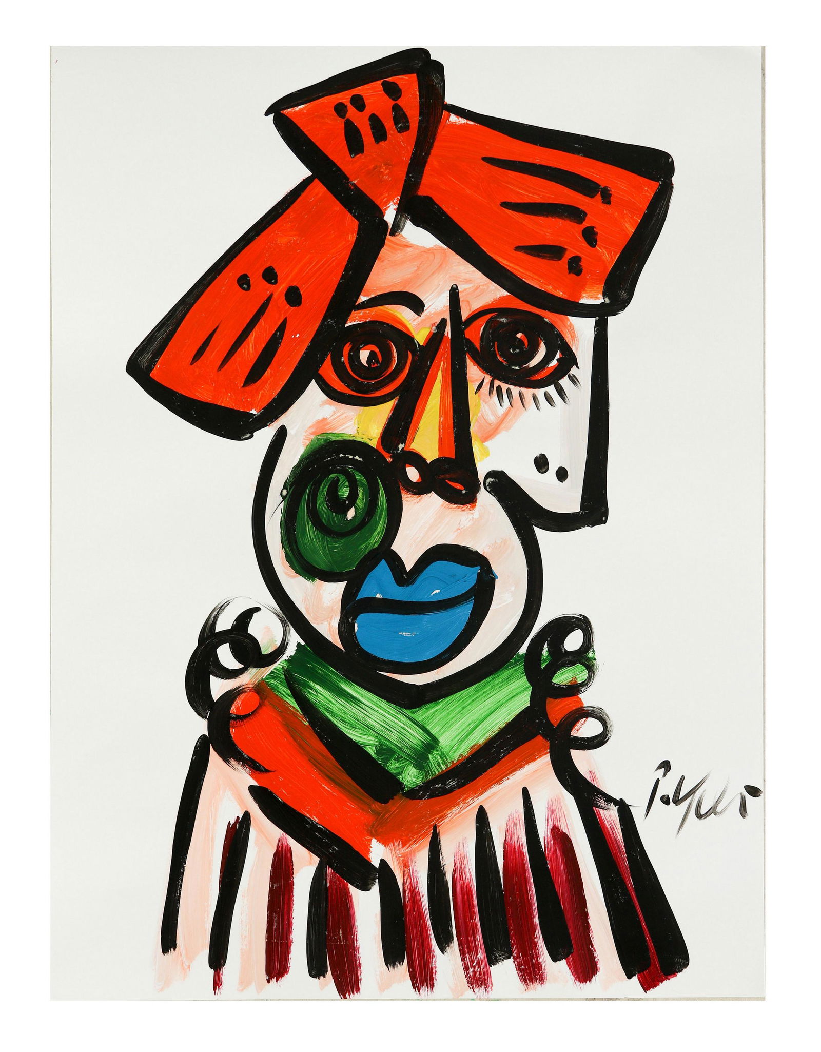 Peter Keil b.1942 Picasso Bowie Portrait Painting (1 of 5)