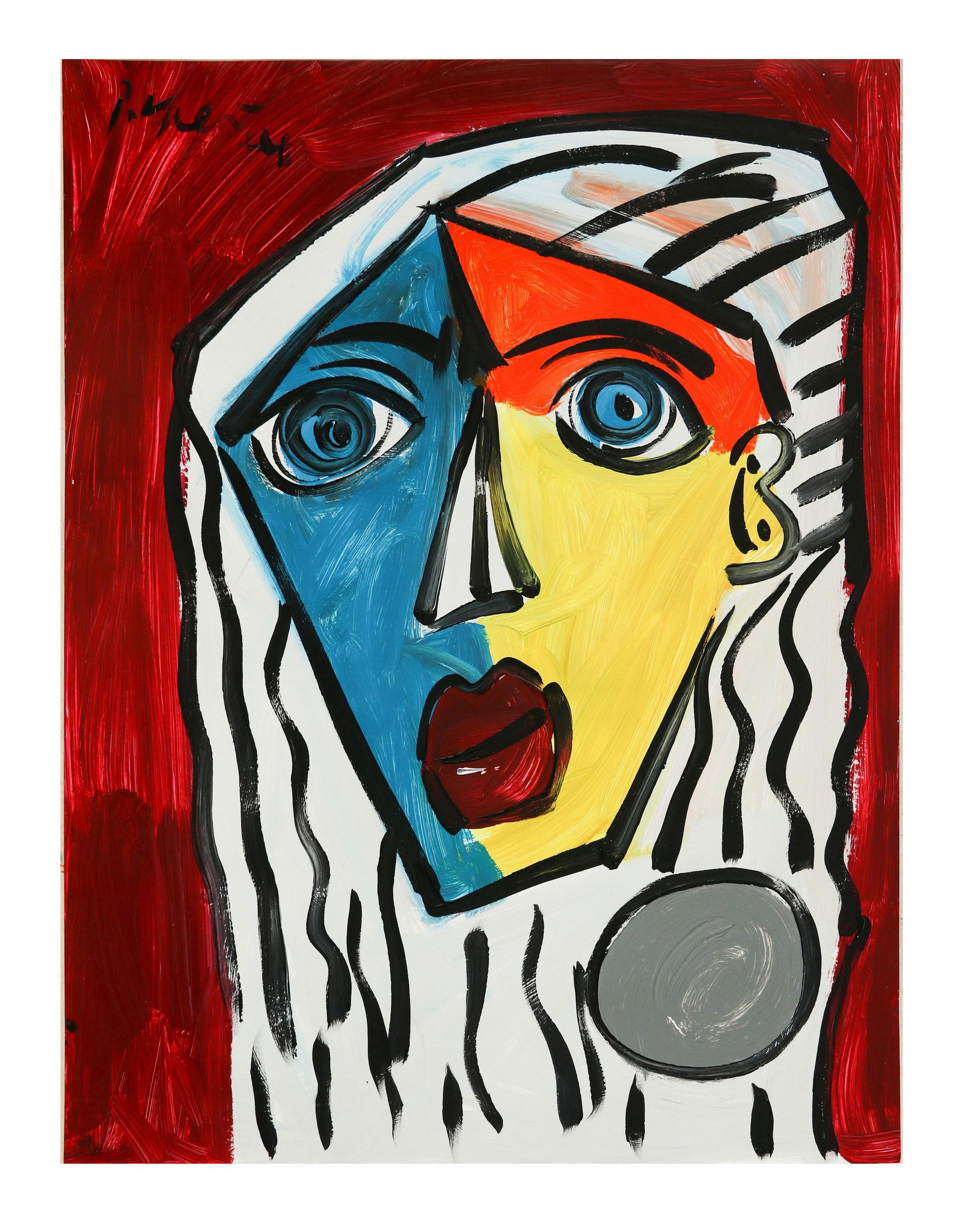 Peter Keil b.1942 Grace Slick Portrait Painting (1 of 5)