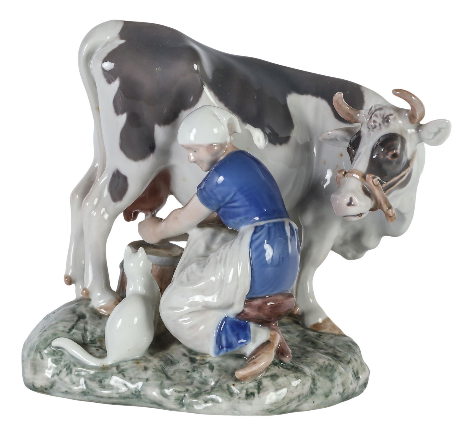 Bing & Grondahl Milkmaid & Cow Porcelain Figurine (1 of 5)