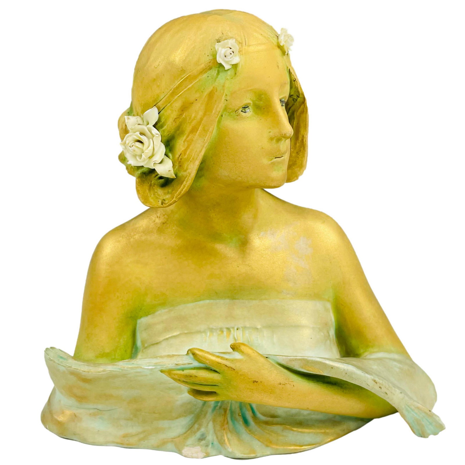 Ernst Wahliss Austria Art Deco Porcelain Lady Bust (1 of 6)