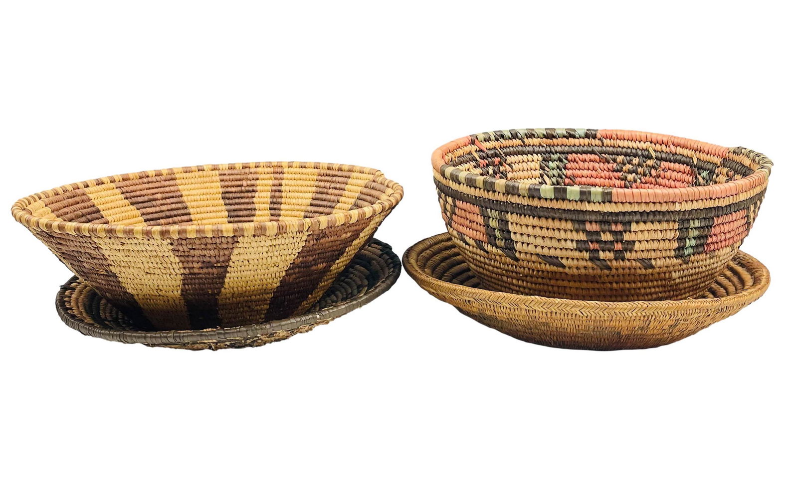 Native American Indian Hand Woven Basket 4pc LOT (1 of 8)