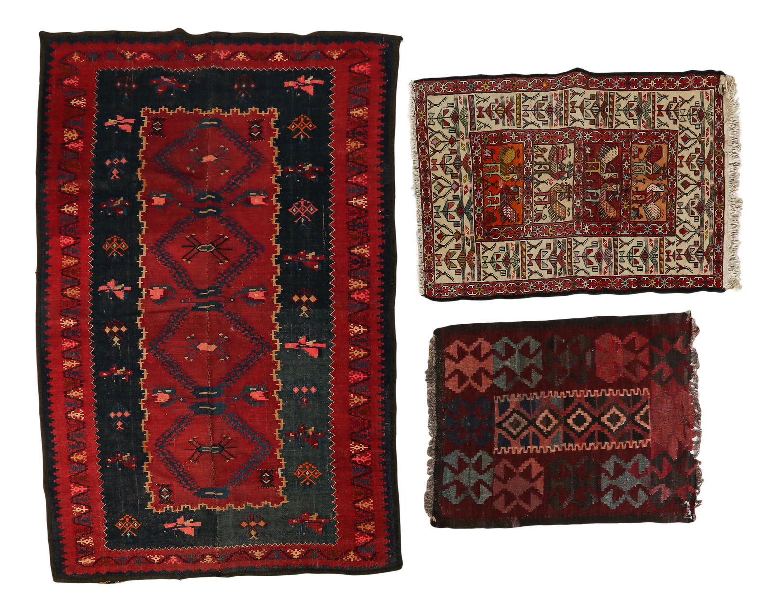 Native American Indian Hand Woven Rugs 3pc LOT (1 of 5)