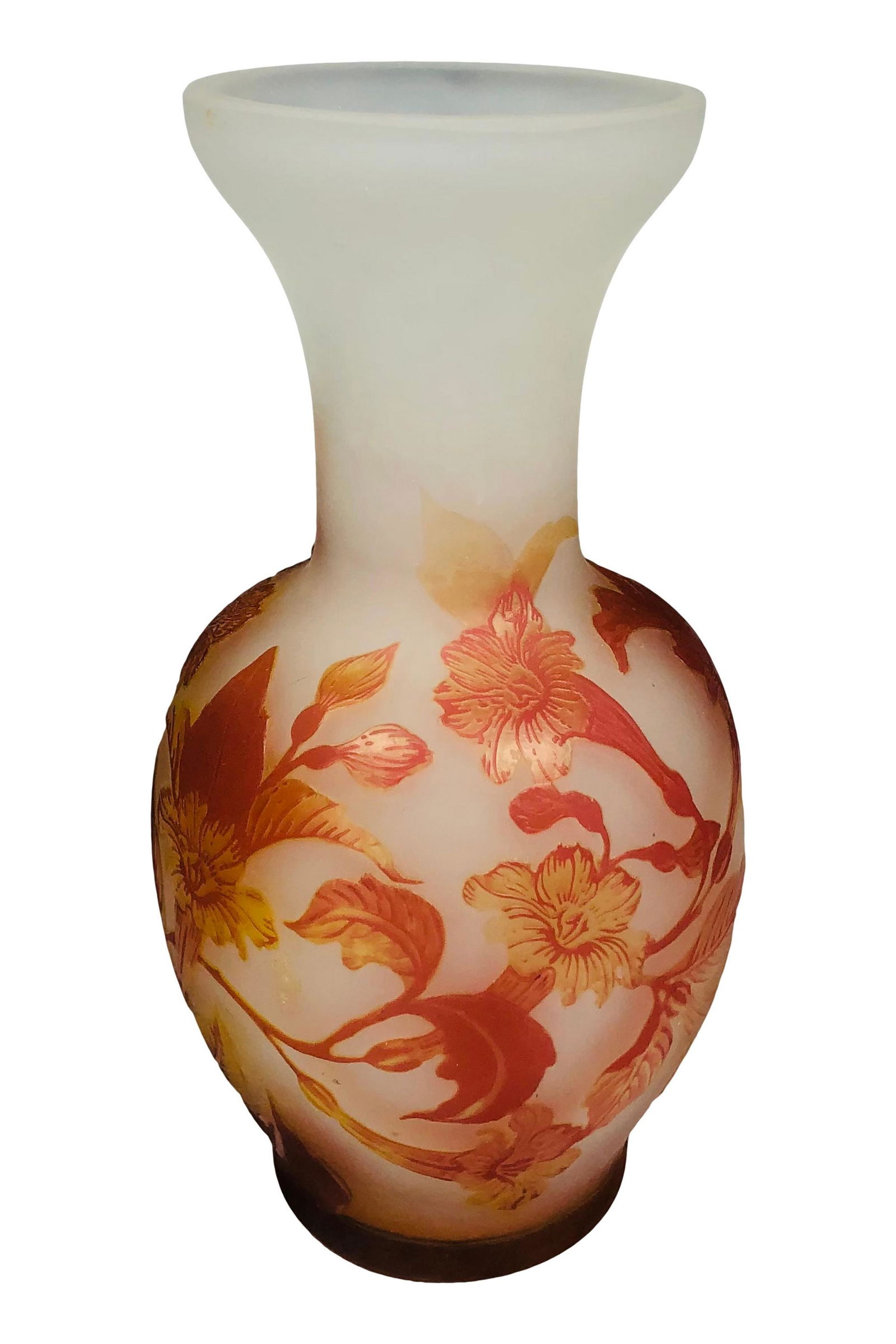 Art Nouveau Style Cameo Art Glass Vase after Galle (1 of 5)