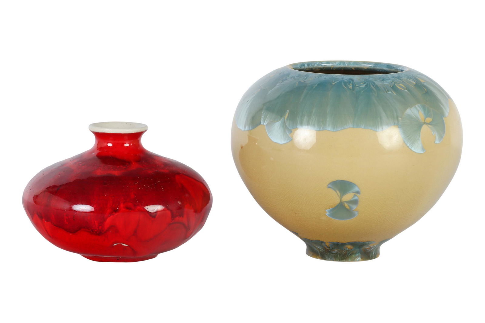 Broudo & Mystery Art Pottery Ceramic Vase 2pc LOT (1 of 5)