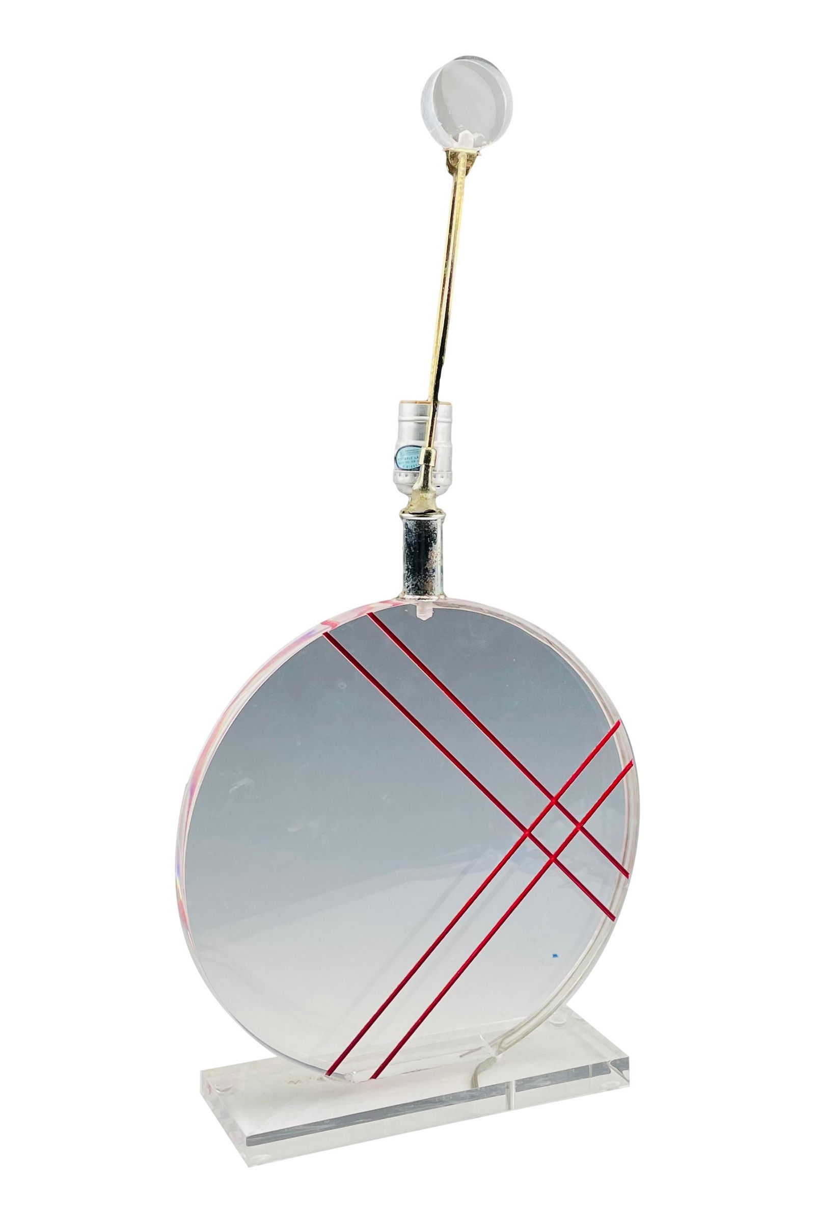 Mid 20th Century Modern Acrylic Lucite Table Lamp (1 of 4)