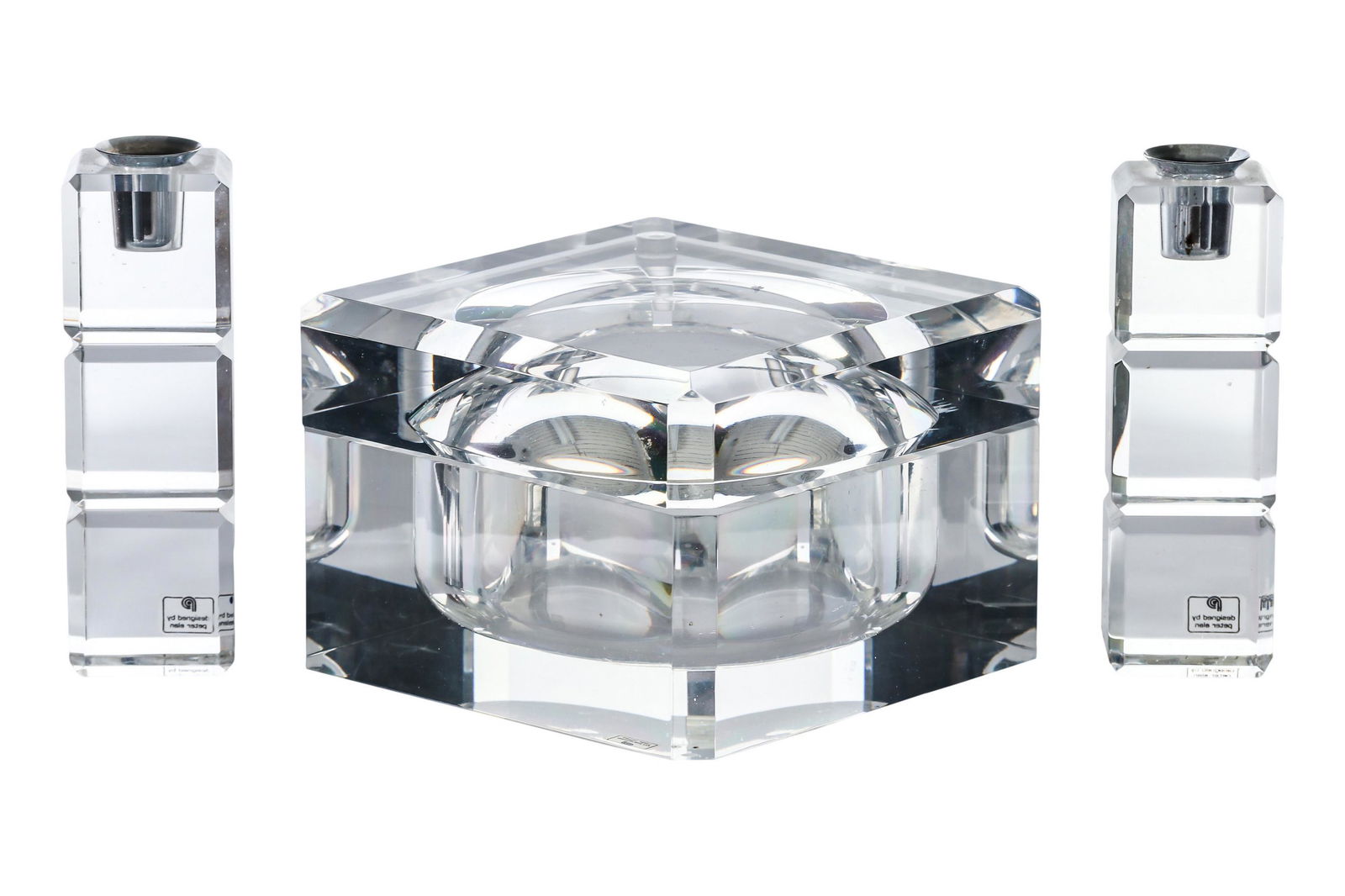 Peter Alan Lucite Acrylic Ice Bucket Candleholders (1 of 6)