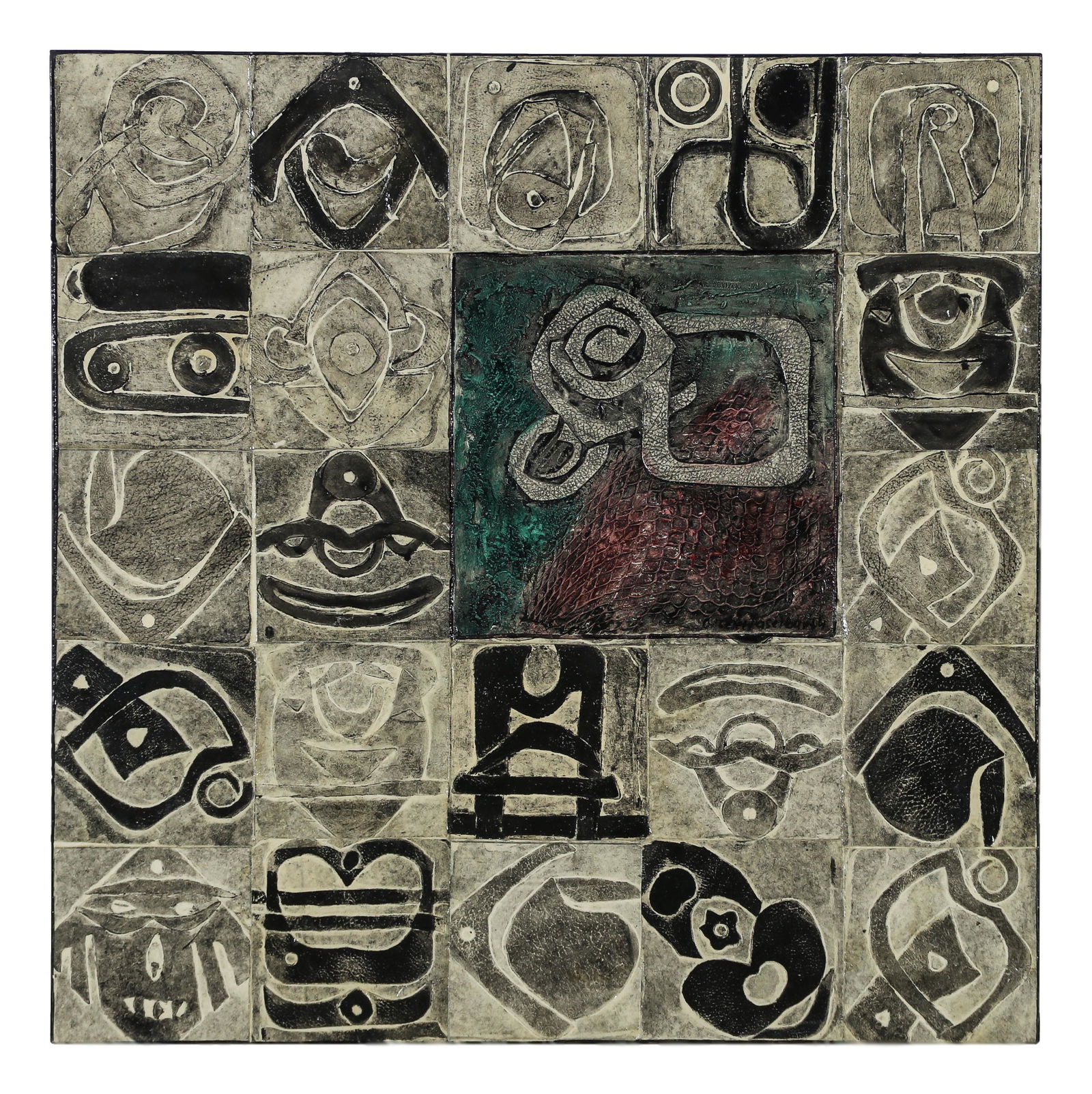 Gisele Haselbarth 1929-2016 Mixed Media Painting (1 of 6)