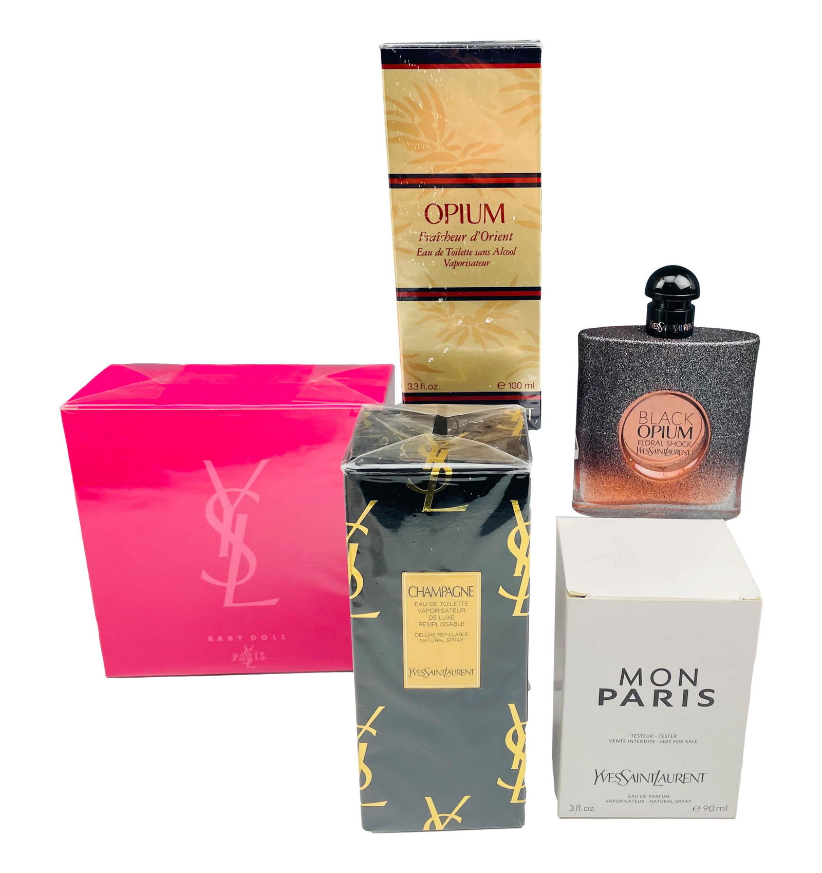 Yves Saint Laurent 5pc Designer Perfume ESTATE LOT (1 of 9)