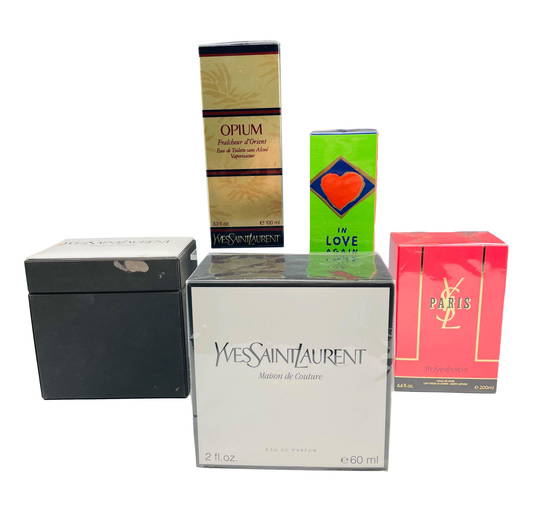 Yves Saint Laurent 5pc Designer Perfume Estate Lot