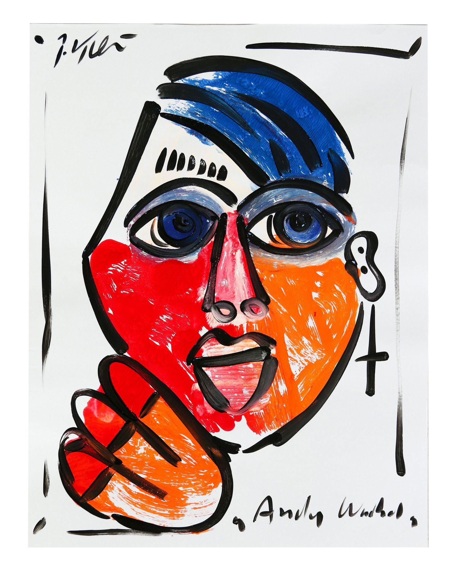 Peter Keil b.1942 Young Andy Portrait Painting (1 of 5)