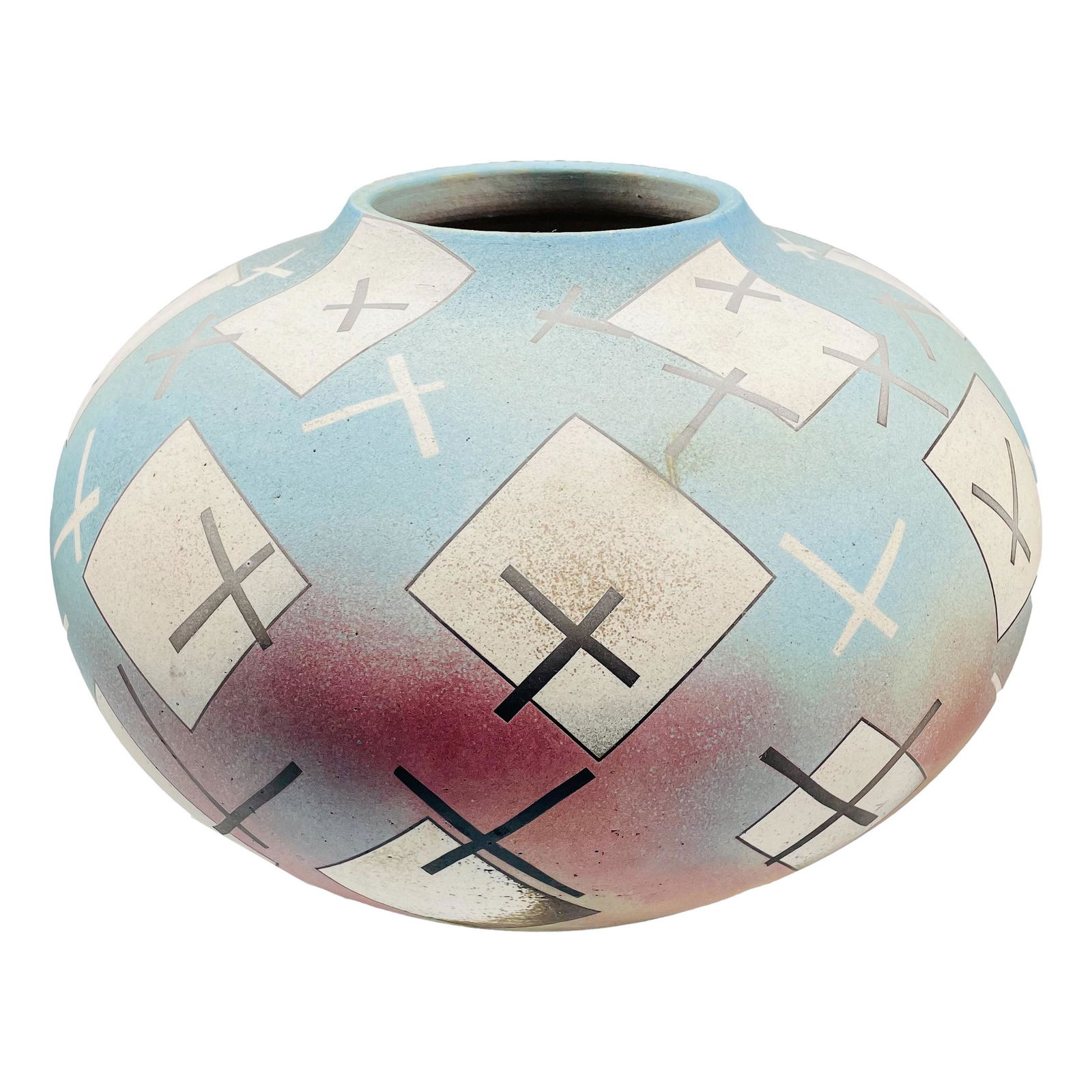 Raku Studio Art Pottery South Western Vase SIGNED (1 of 4)