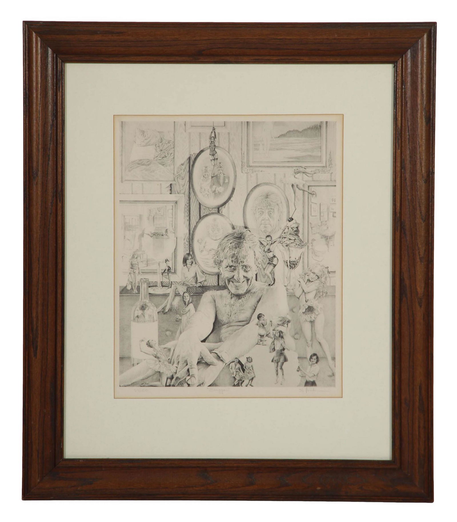 Mystery Artist 20C Contemporary Realism Lithograph (1 of 6)