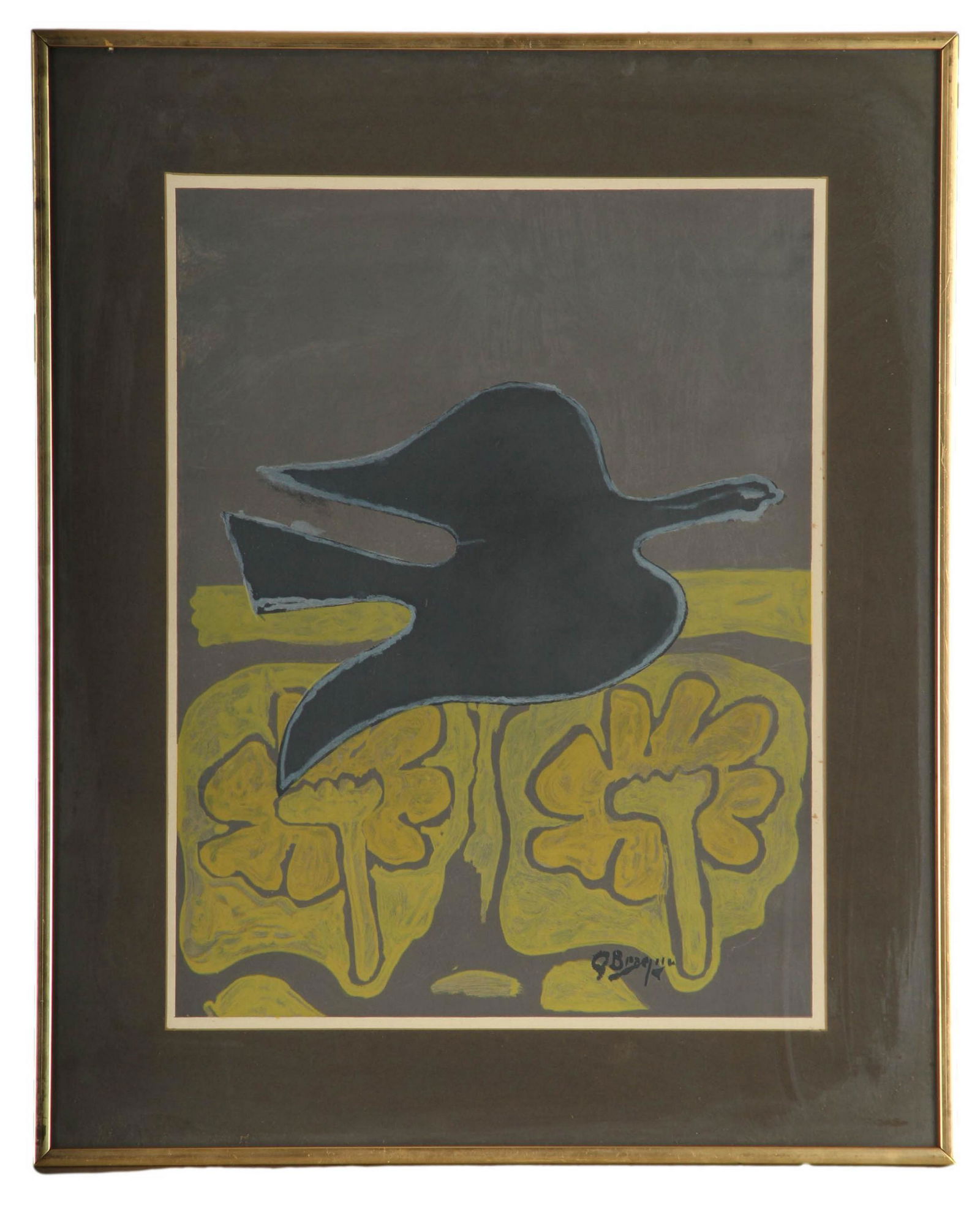 Black Bird Color Lithograph after George Braque (1 of 4)
