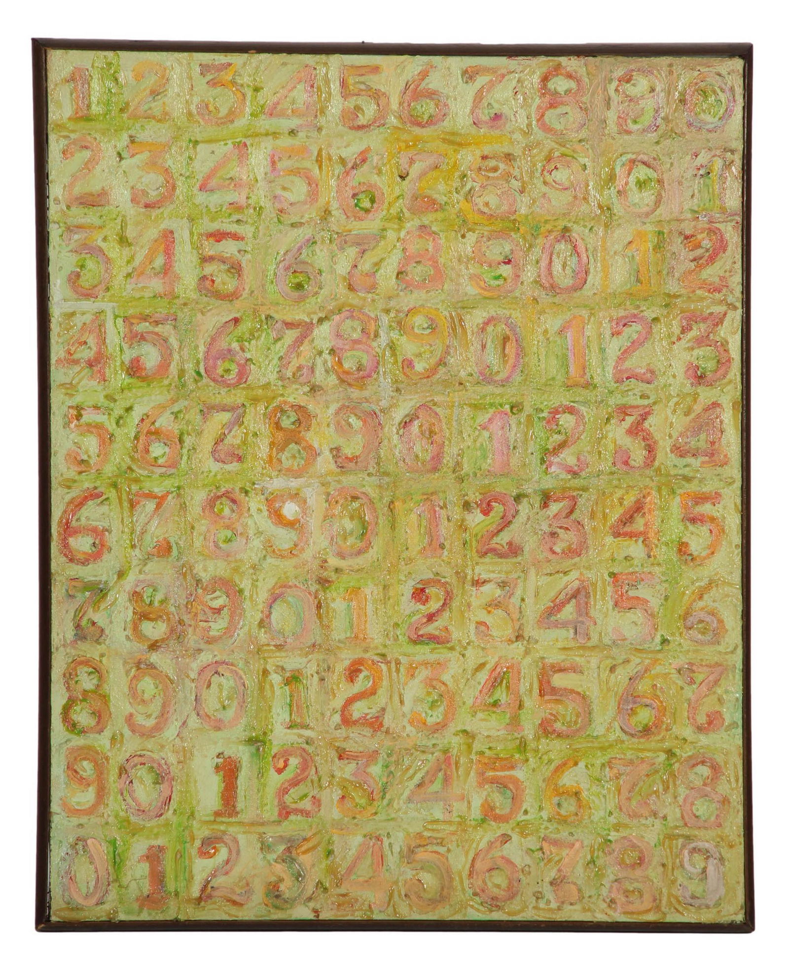 Modern Impasto Acrylic Abstract Numeric Painting (1 of 3)