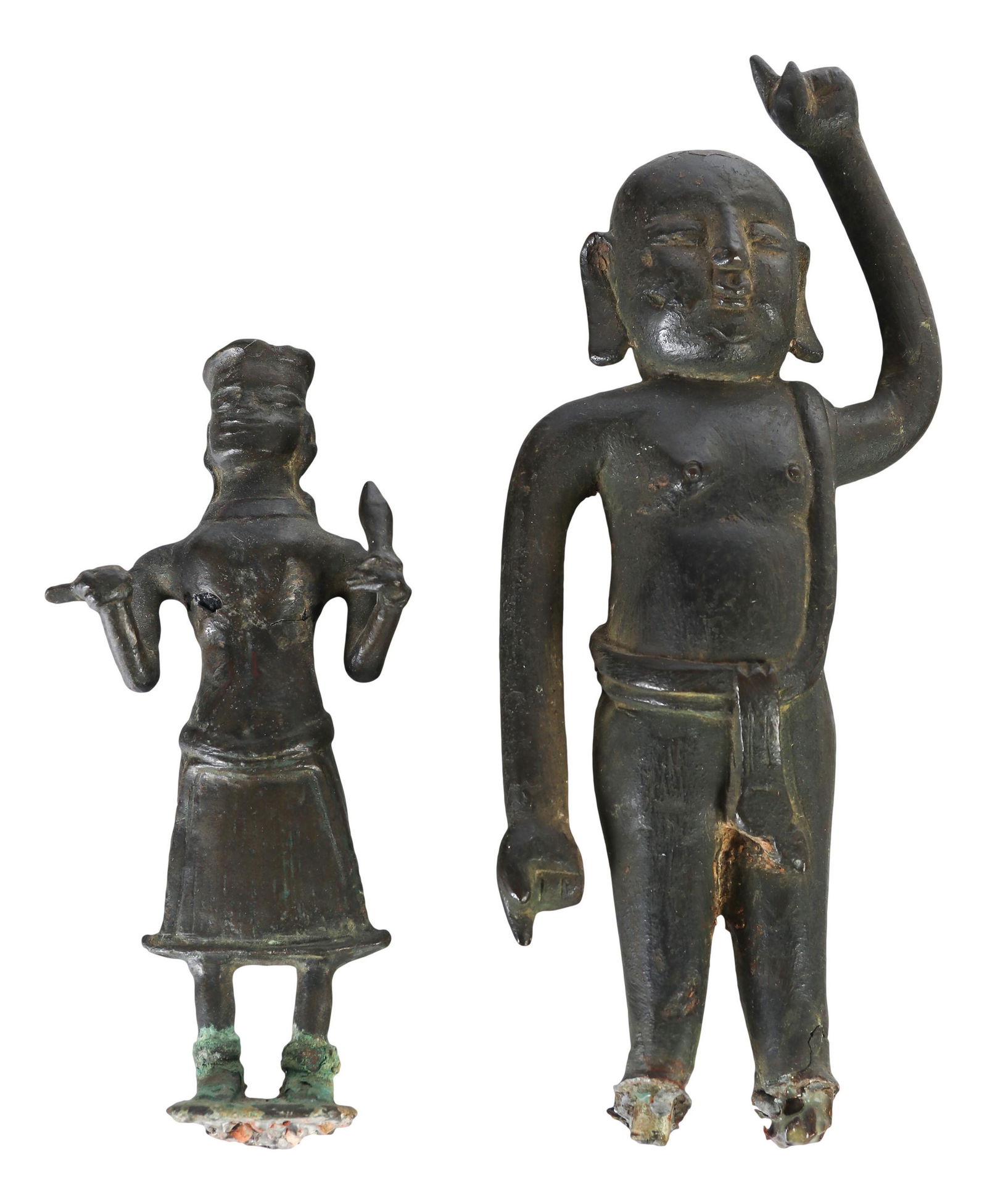 Antique Bronze Figural Hindu Indian Metal Statues (1 of 4)