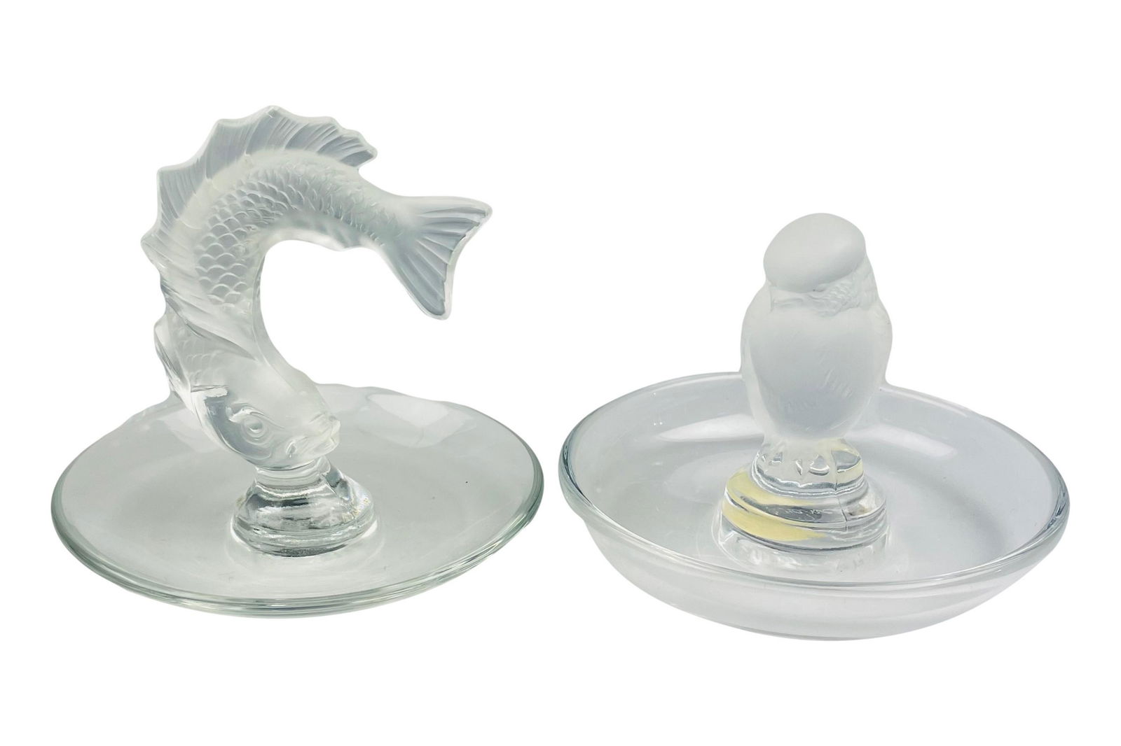 Lalique Crystal Rapace Goujon Pin Dish 2pc LOT (1 of 5)
