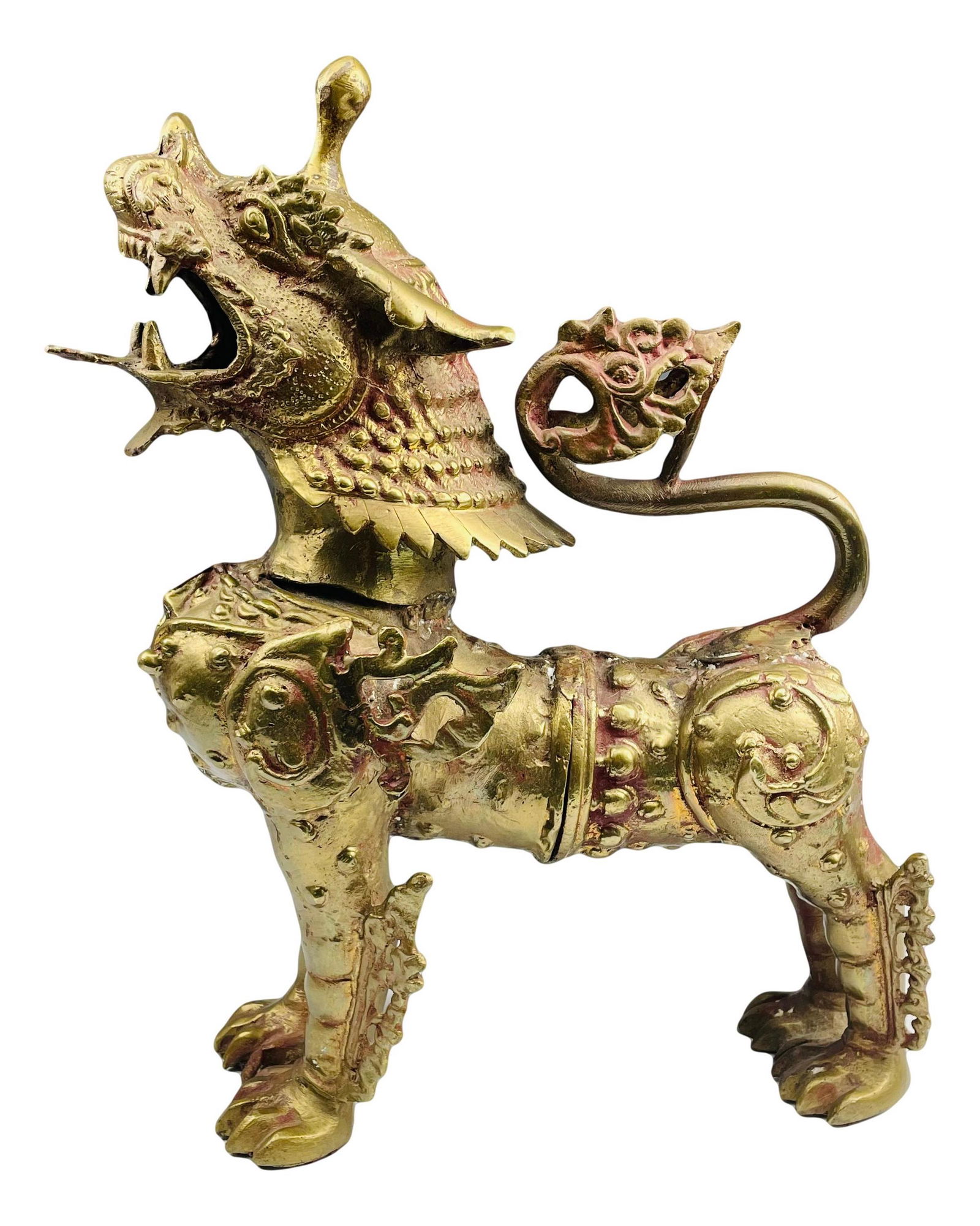Antique Tibetan Bronze Foo Lion Dog Incense Burner (1 of 4)