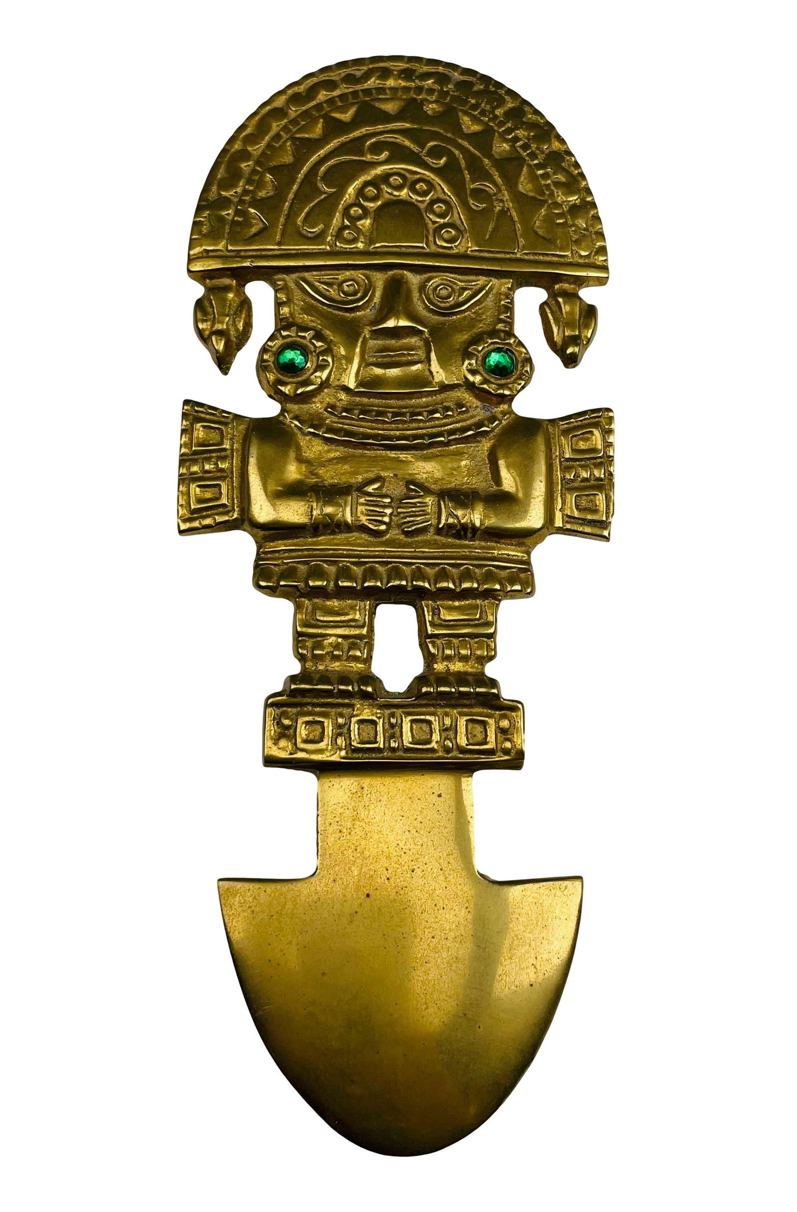 Brass Inca Tumi Wall Hanging Dagger Knife Pendant (1 of 3)