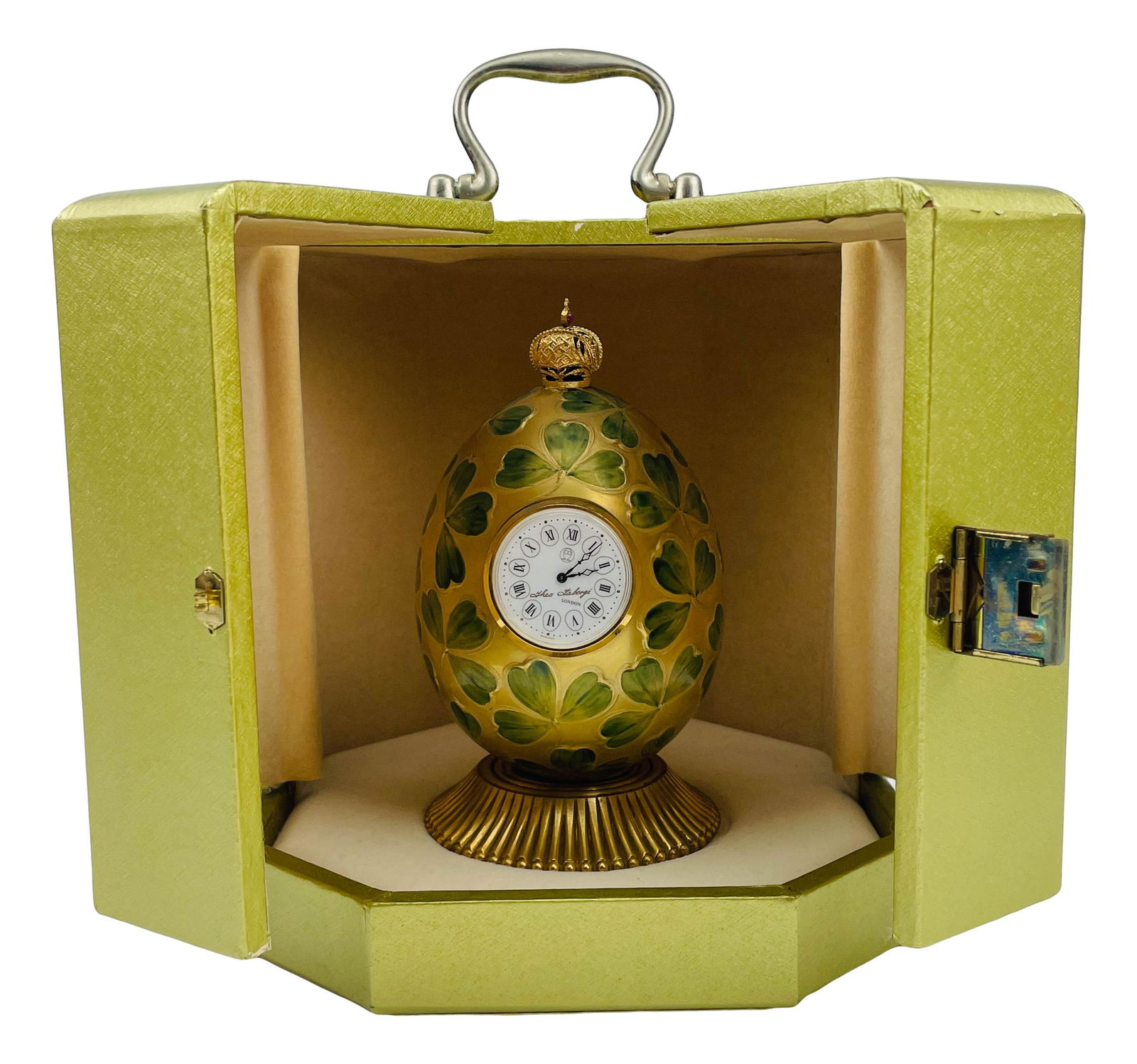 Theo Faberge 1922-2007 LE Enamel Egg Clock w/ BOX (1 of 8)