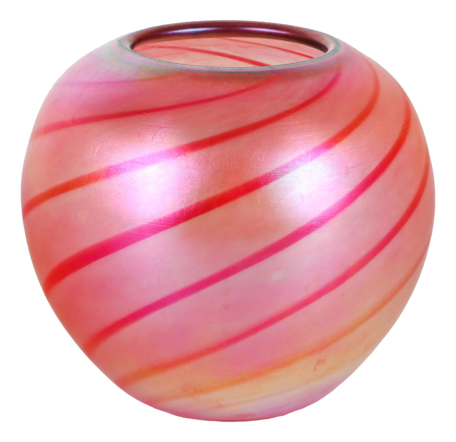 Wheaton Arts Pink Iridescent Studio Art Glass Vase (1 of 5)