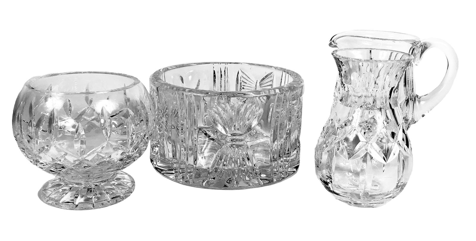 Waterford Crystal Creamer Sugar Vase Bowl 4pc LOT (1 of 7)