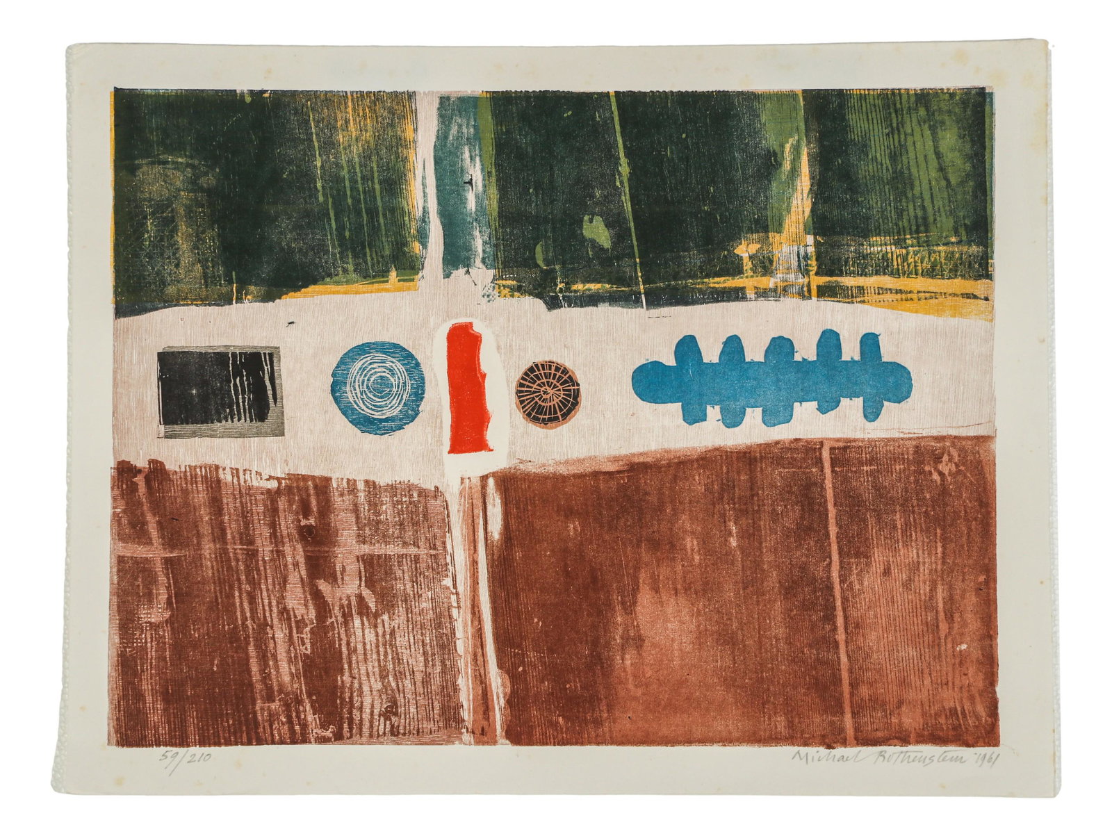 Micheal Rothenstein 1908-1993 Blue Circle SIGNED (1 of 5)