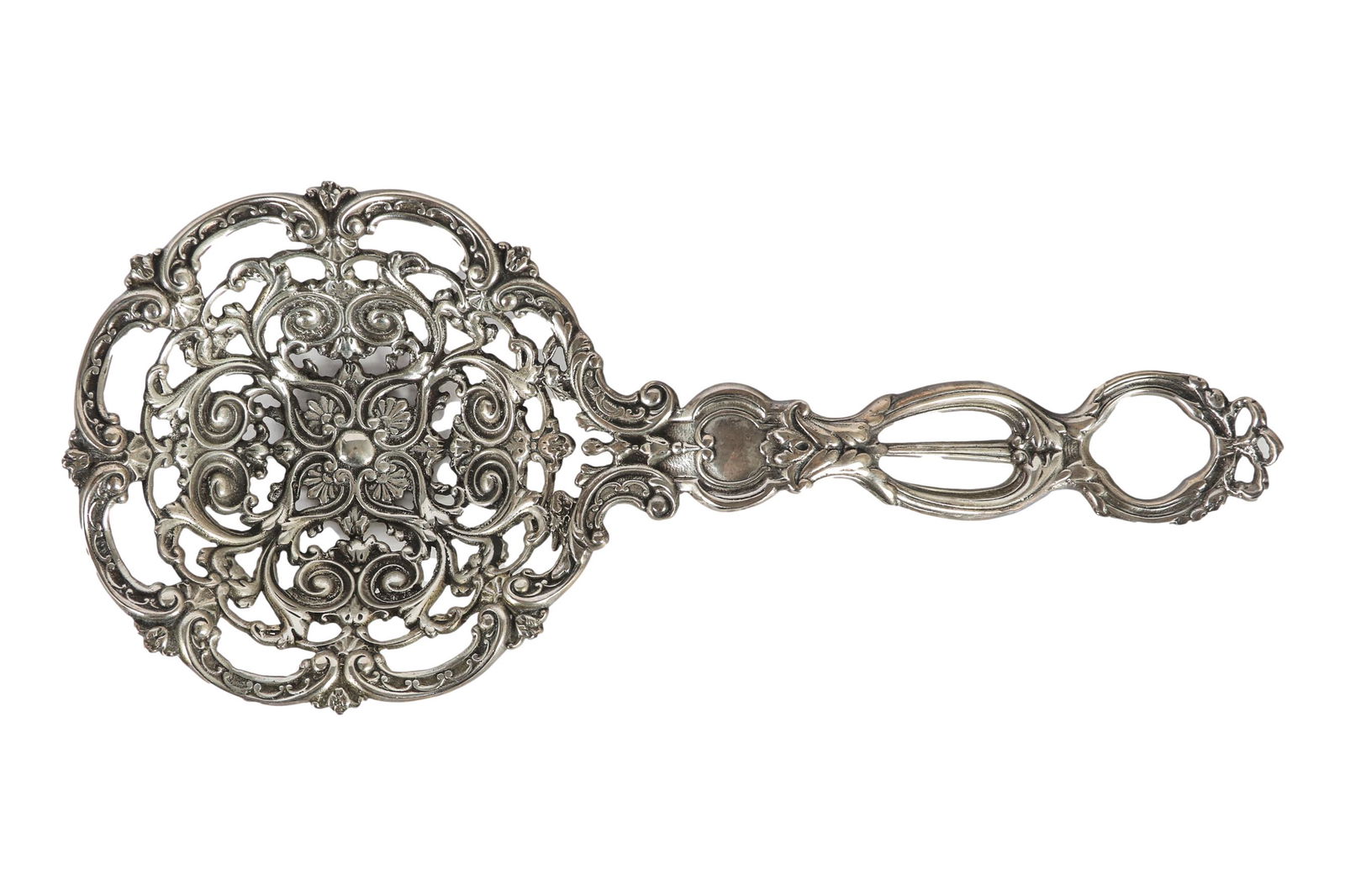 Solid Sterling Art Nouveau Pierced Serving Spoon (1 of 4)