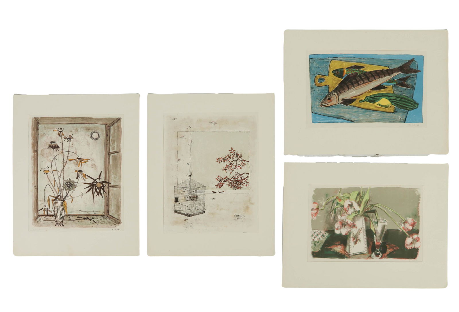 20C Modern Lithograph Litho SIGNED 4pc ESTATE LOT (1 of 5)