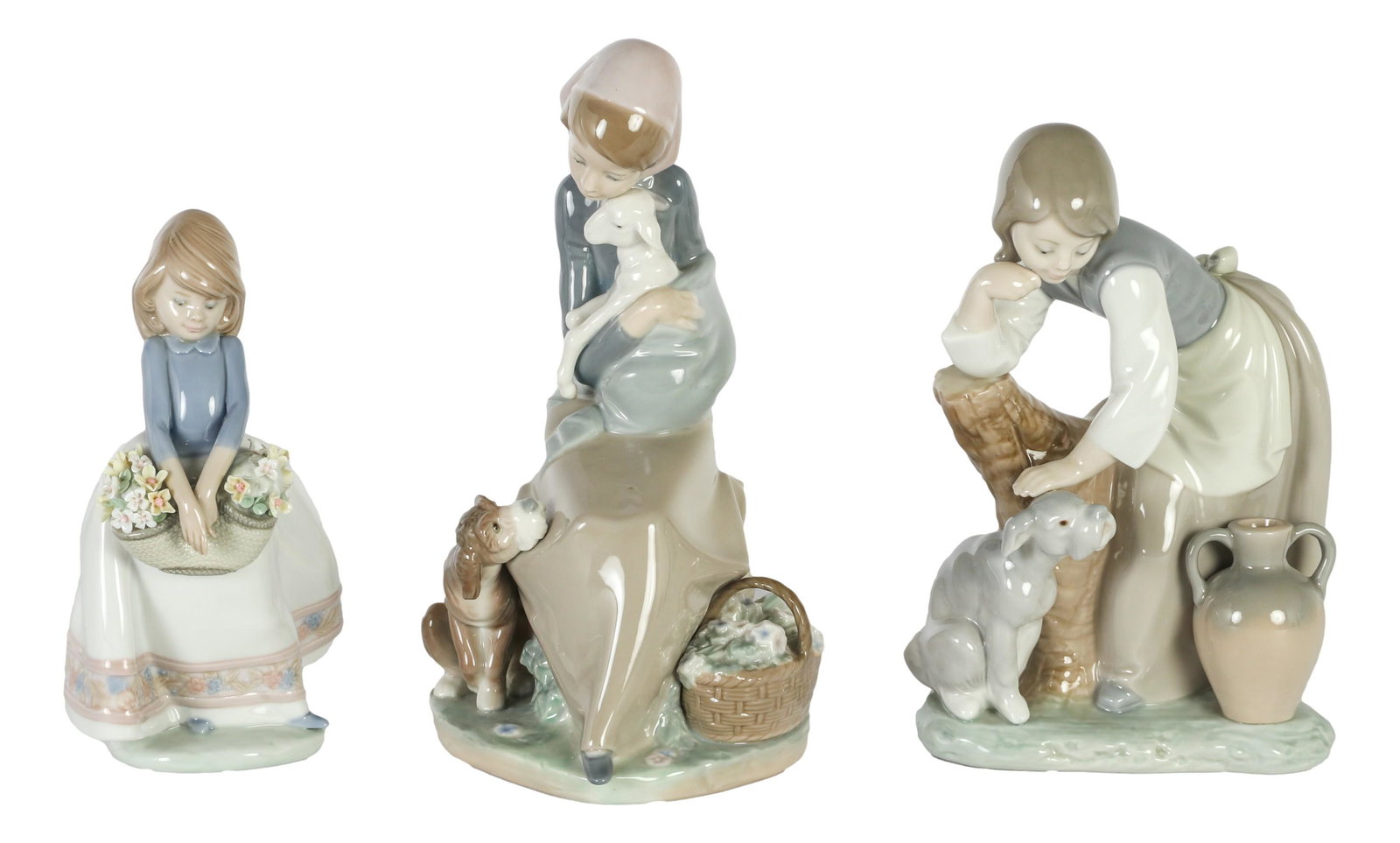 Lladro Spain Painted Porcelain Figurine 3pc LOT (1 of 5)