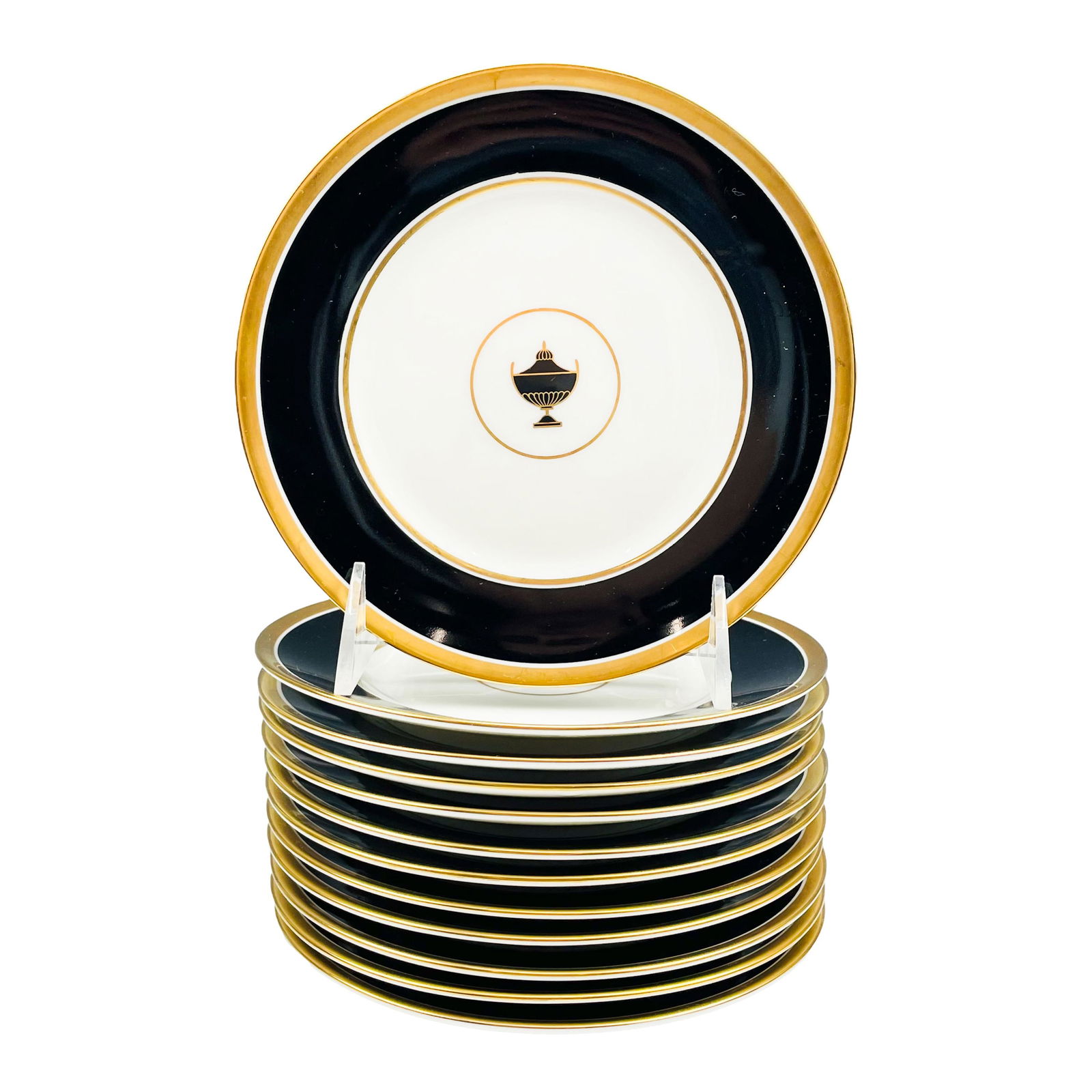 Richard Ginori Impero Black Bread Plates 12pc LOT (1 of 4)