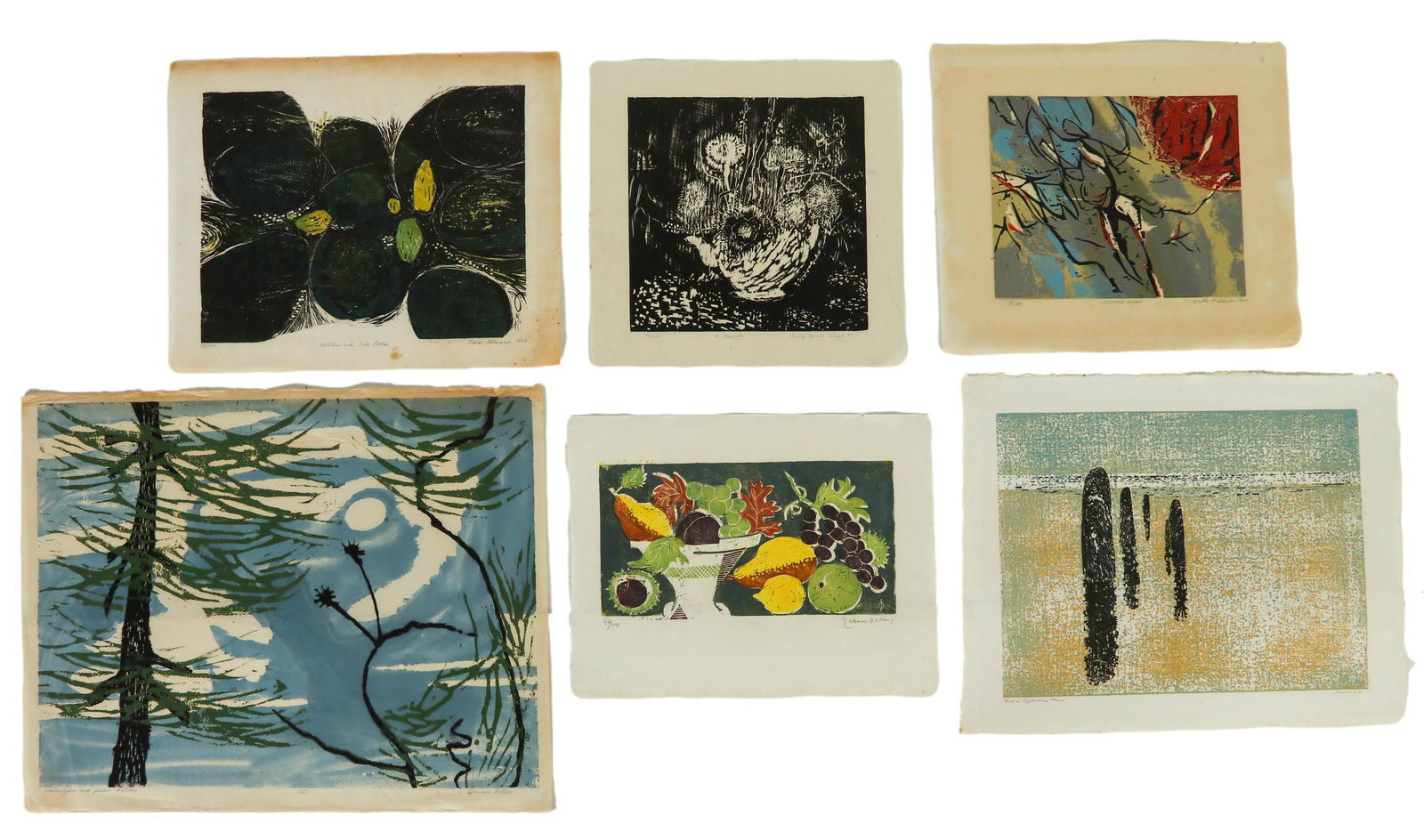 20C Modern Lithograph Litho SIGNED 6pc ESTATE LOT (1 of 5)