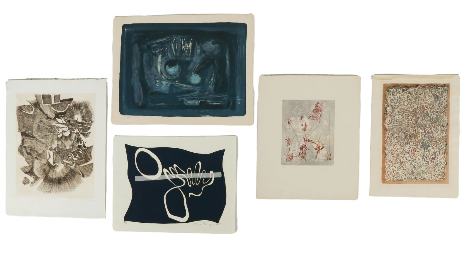 20C Modern Lithograph Litho SIGNED 5pc ESTATE LOT (1 of 5)