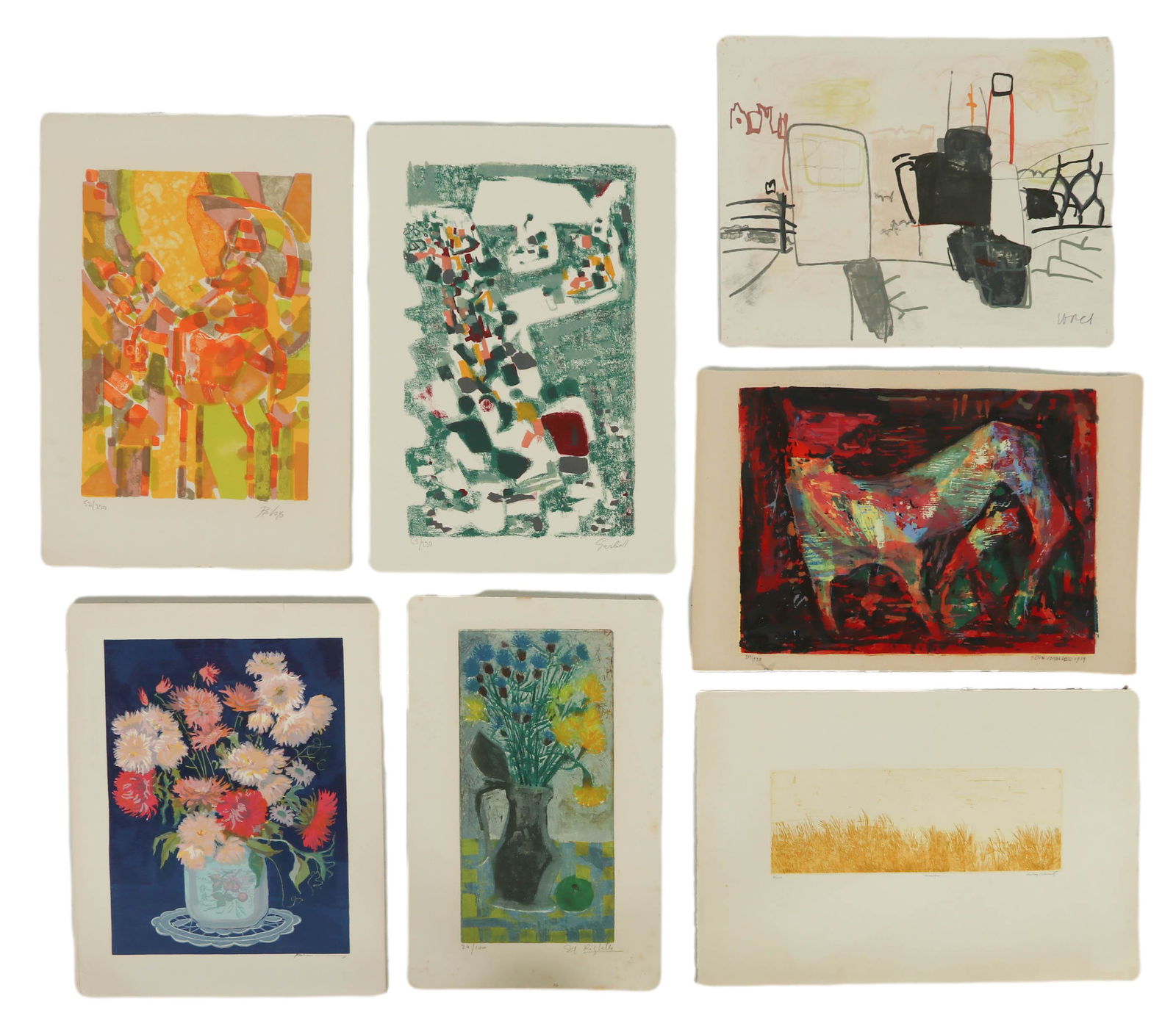 20C Modern Lithograph Litho SIGNED 7pc ESTATE LOT (1 of 5)