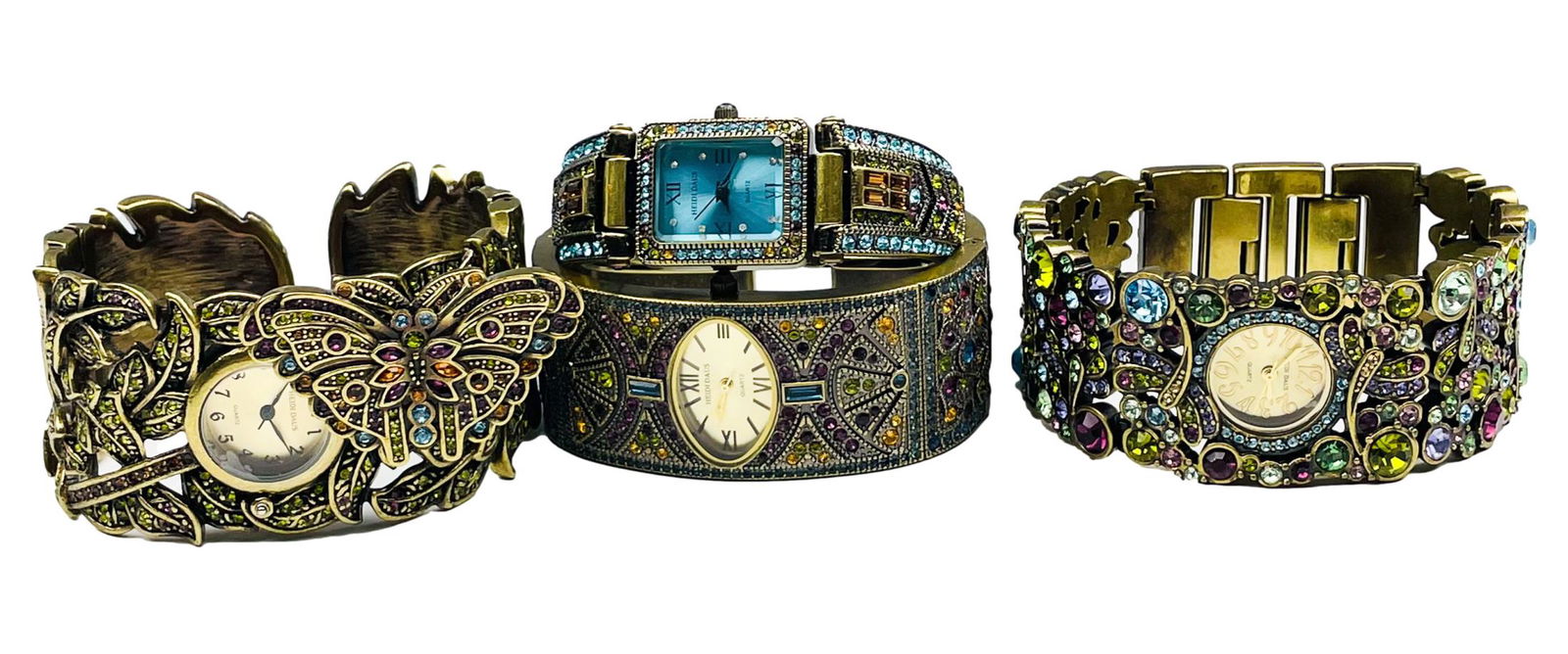 Heidi Daus Multicolor Crystal 4pc Wrist Watch LOT (1 of 5)