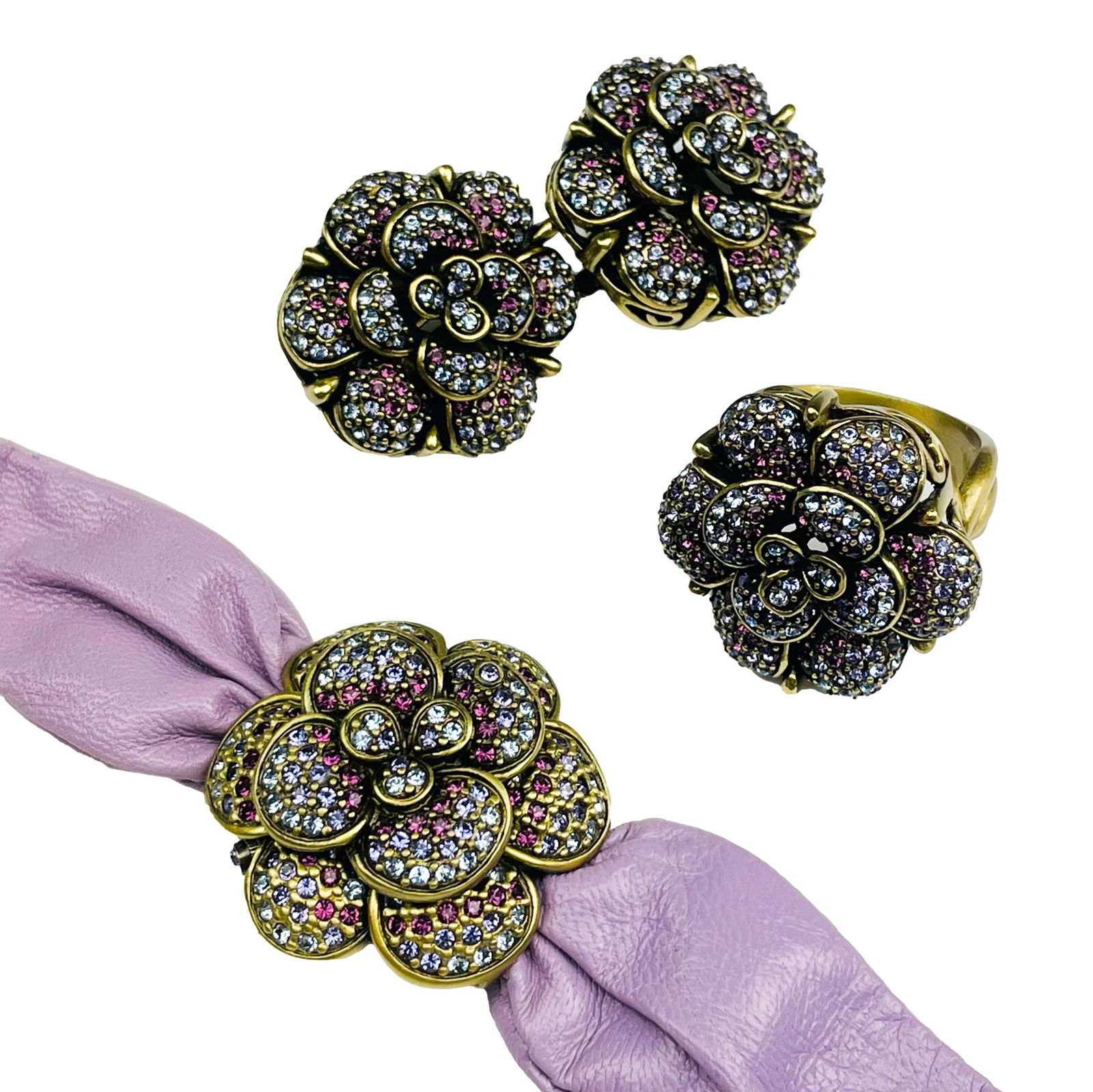 Heidi Daus Crystal Watch, Ring and Earrings SET (1 of 5)