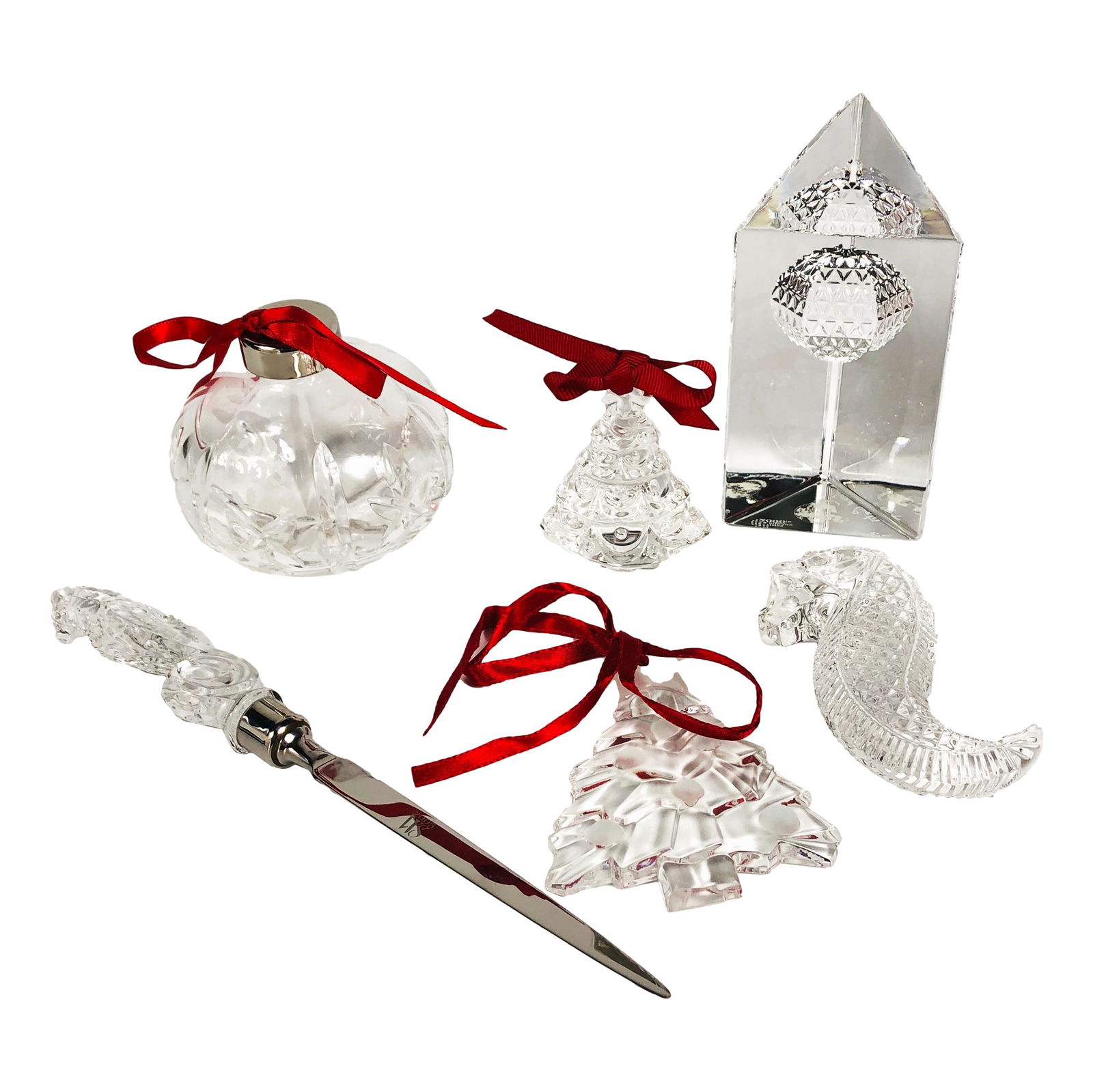 Waterford Tiffany Crystal Ornament Paperweight LOT (1 of 8)