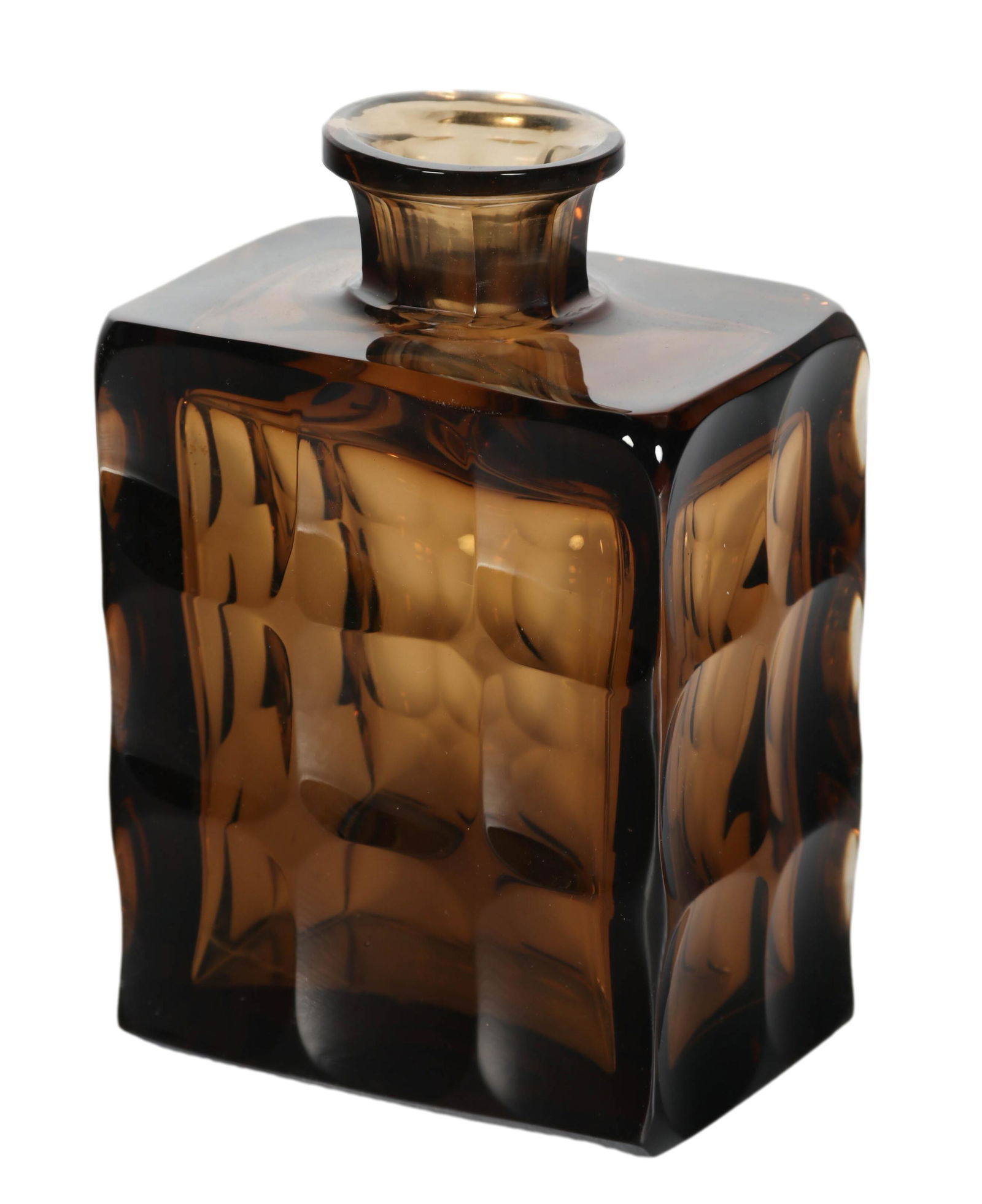 Modernist Topaz Glass Decanter Liqueur Bottle (1 of 6)