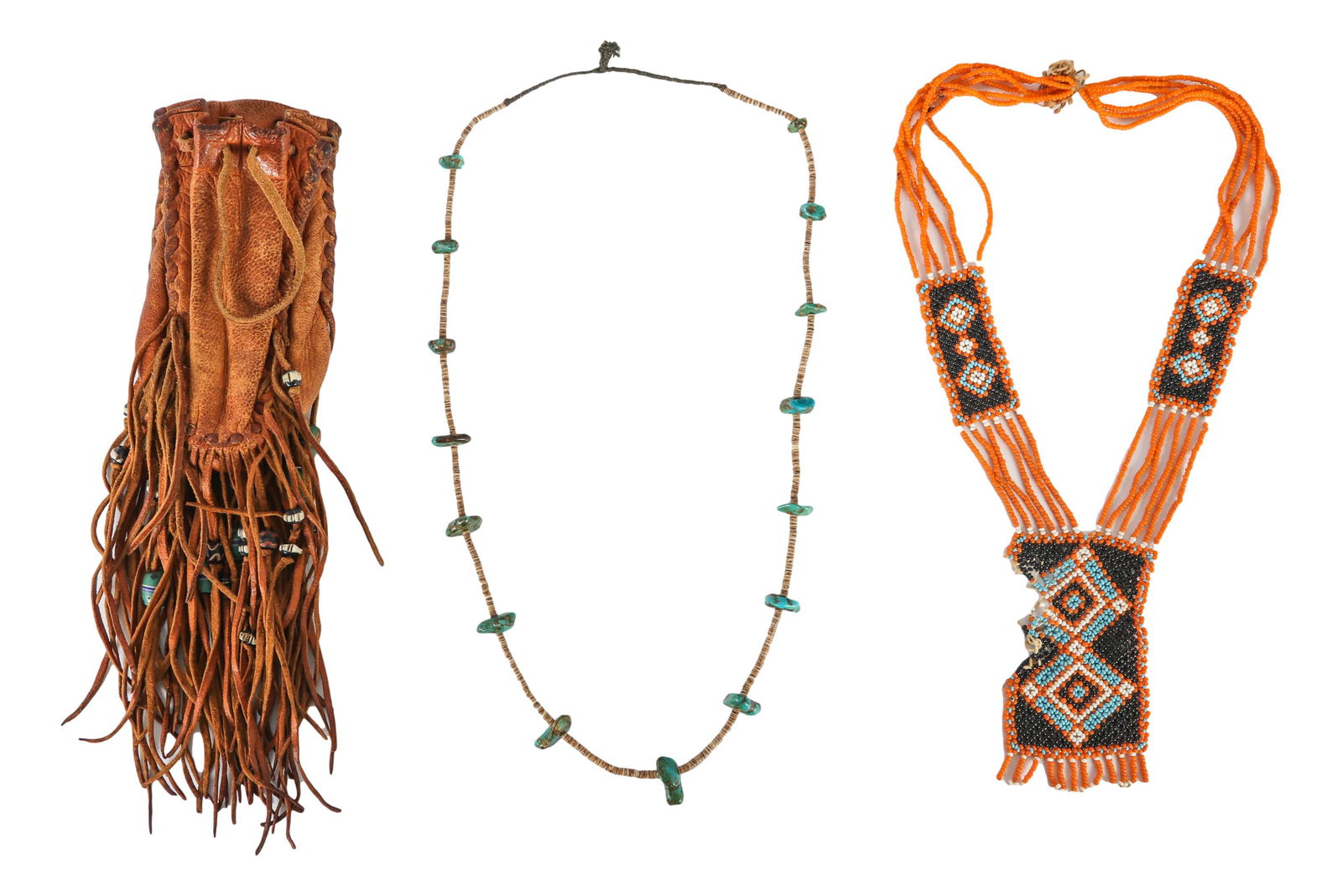 Native American Indian Necklace Purse Bag 3pc LOT (1 of 5)