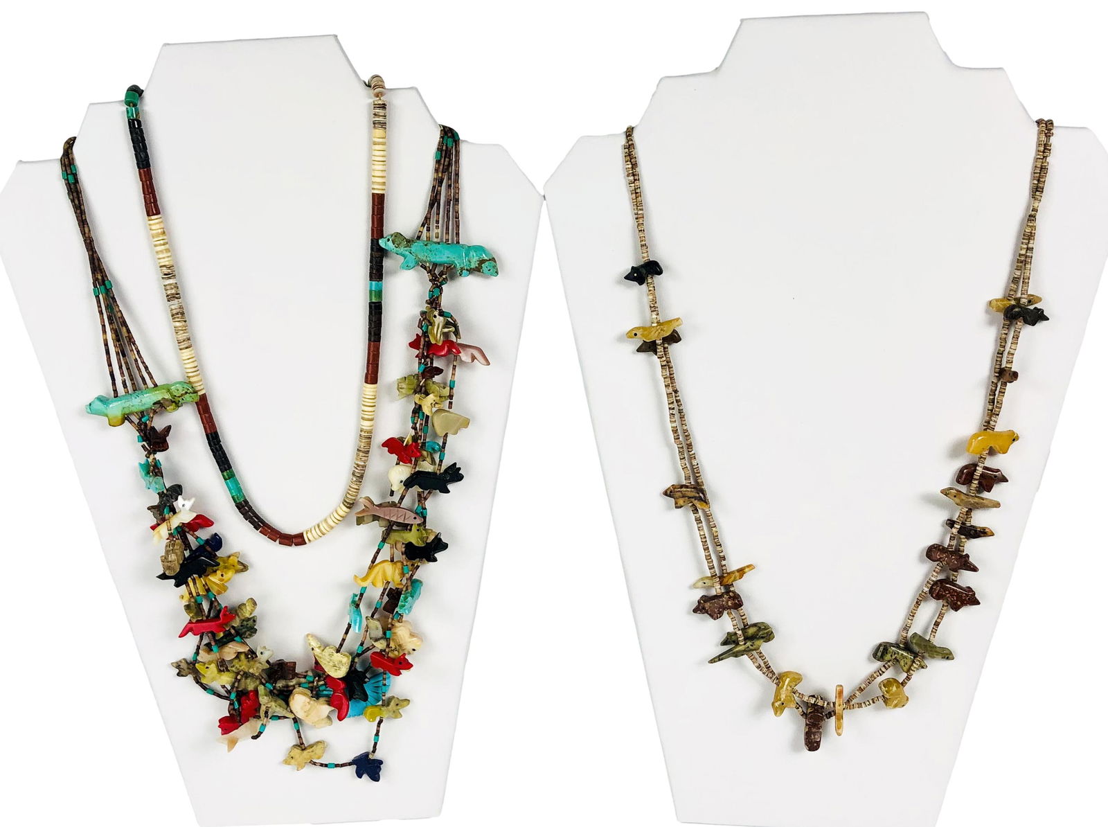 American Indian Carved Animal Fetish Necklace LOT (1 of 13)