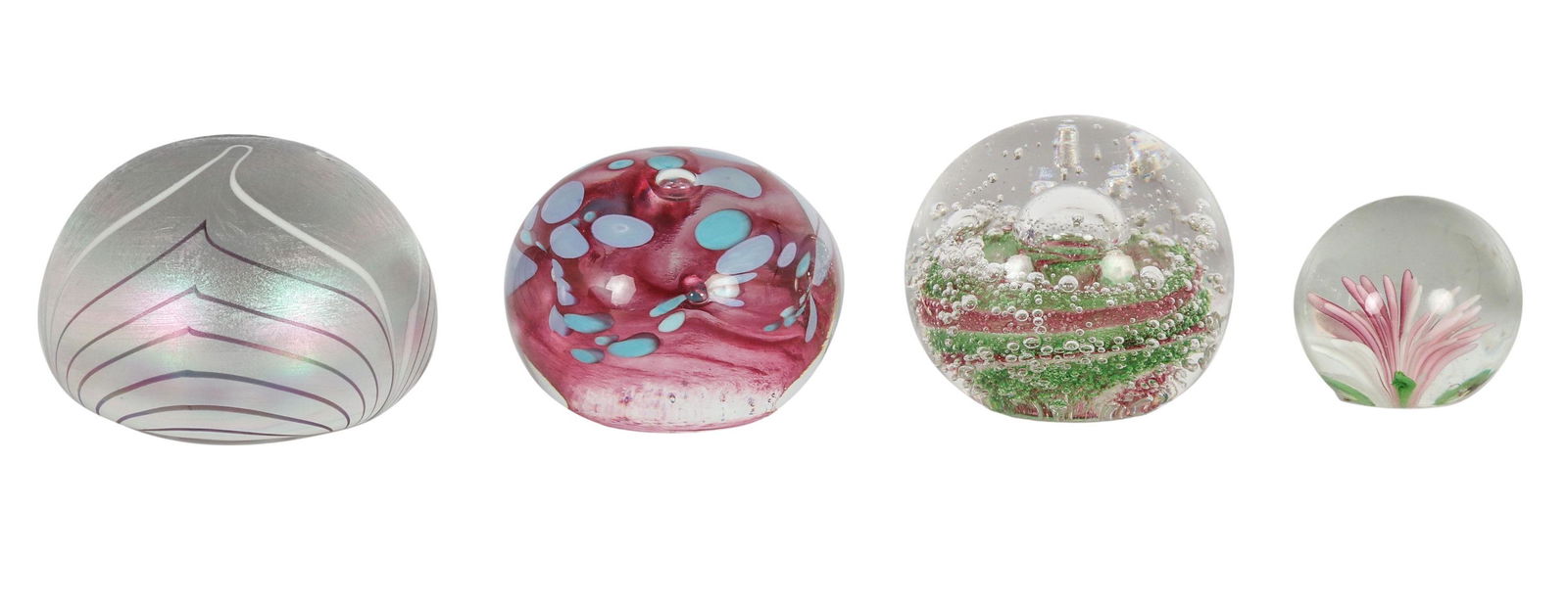 Studio Blown Art Glass Desk Paperweights 4pc LOT (1 of 4)