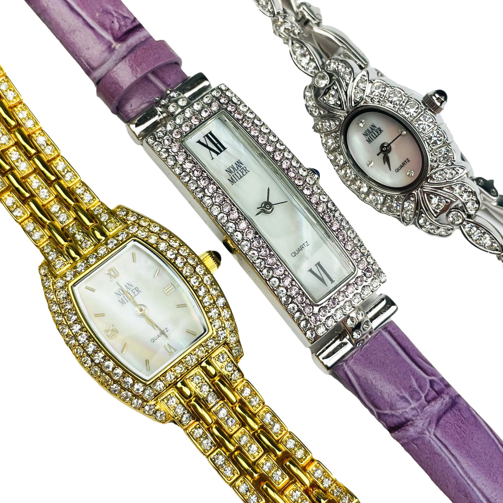 Nolan Miller (1933-2012) 3pc Crystal Wrist Watch (1 of 5)