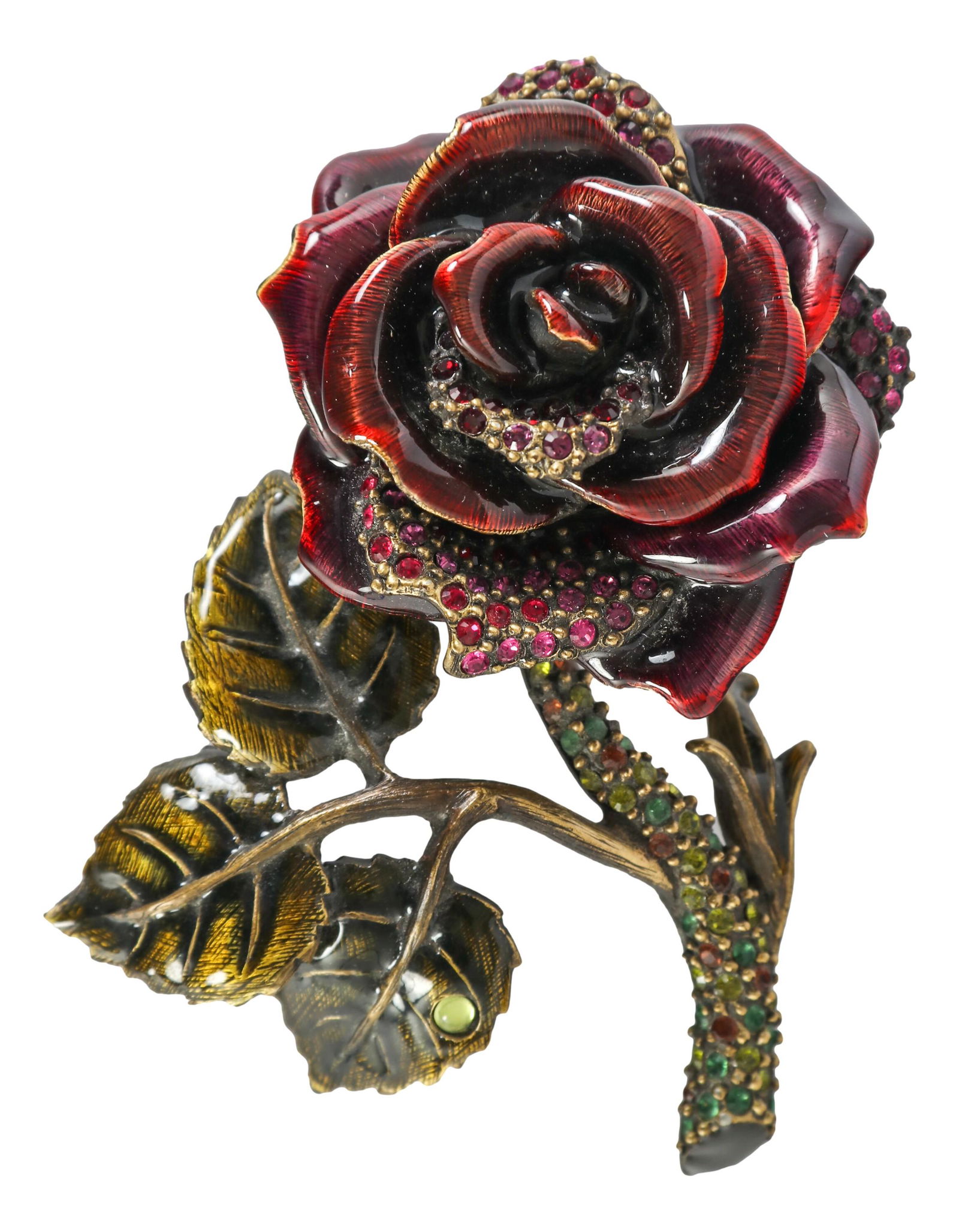 Jay Strongwater Enamel & Crystal Rose Trinket Box (1 of 4)